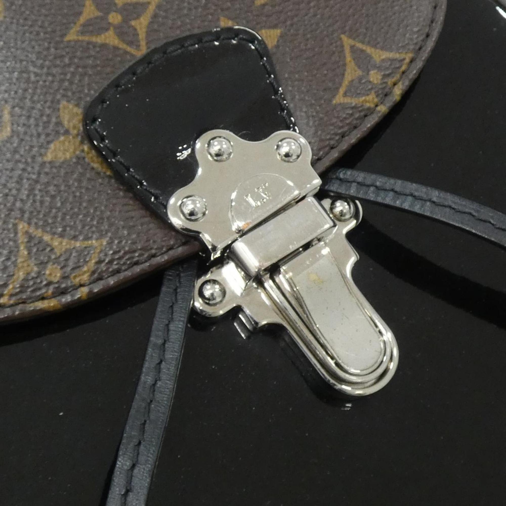 Louis Vuitton Monogram Vernis Black Coated Canvas Leather Backpack (Pre-Owned)