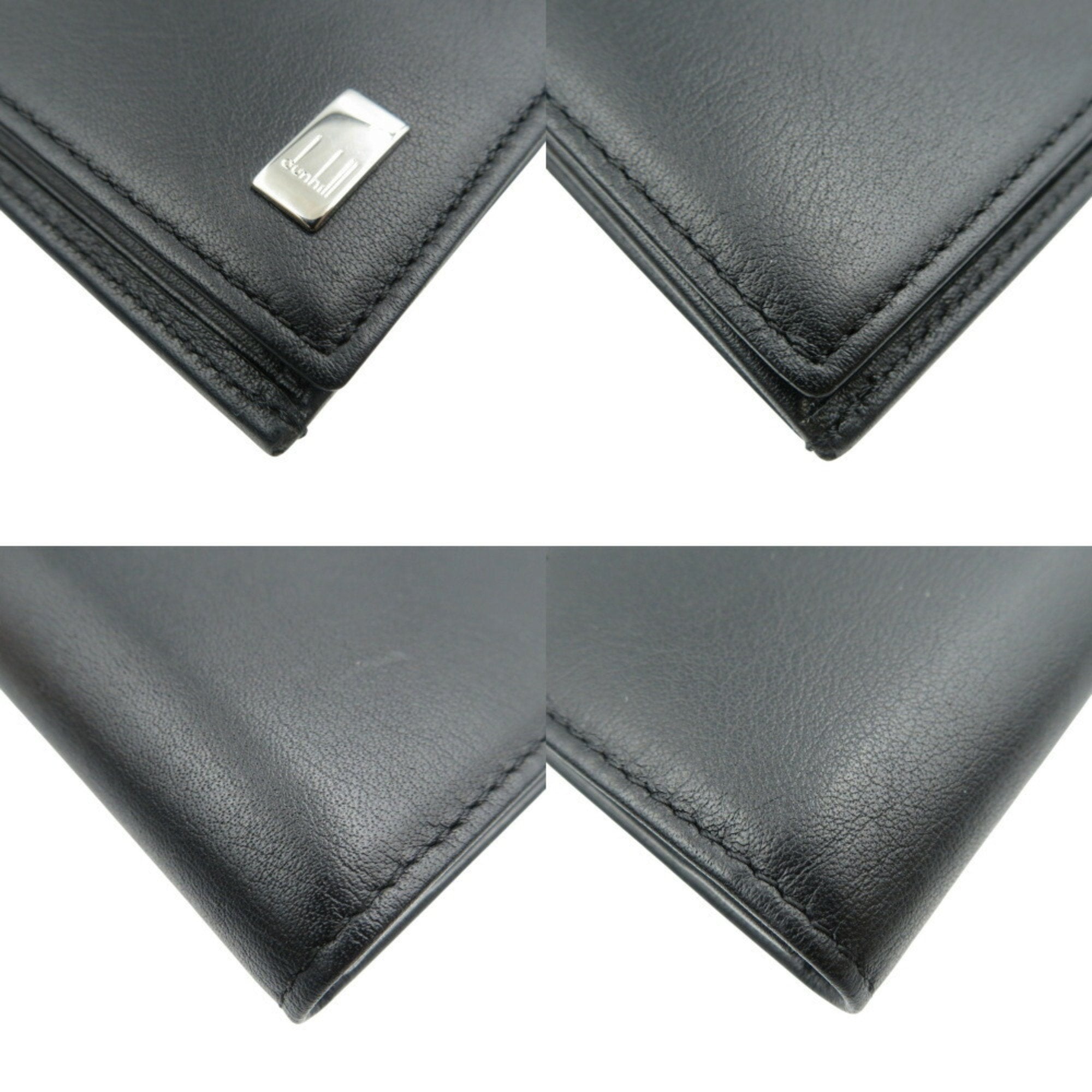Dunhill Black Leather Long Wallet (Bi-Fold) (Pre-Owned)