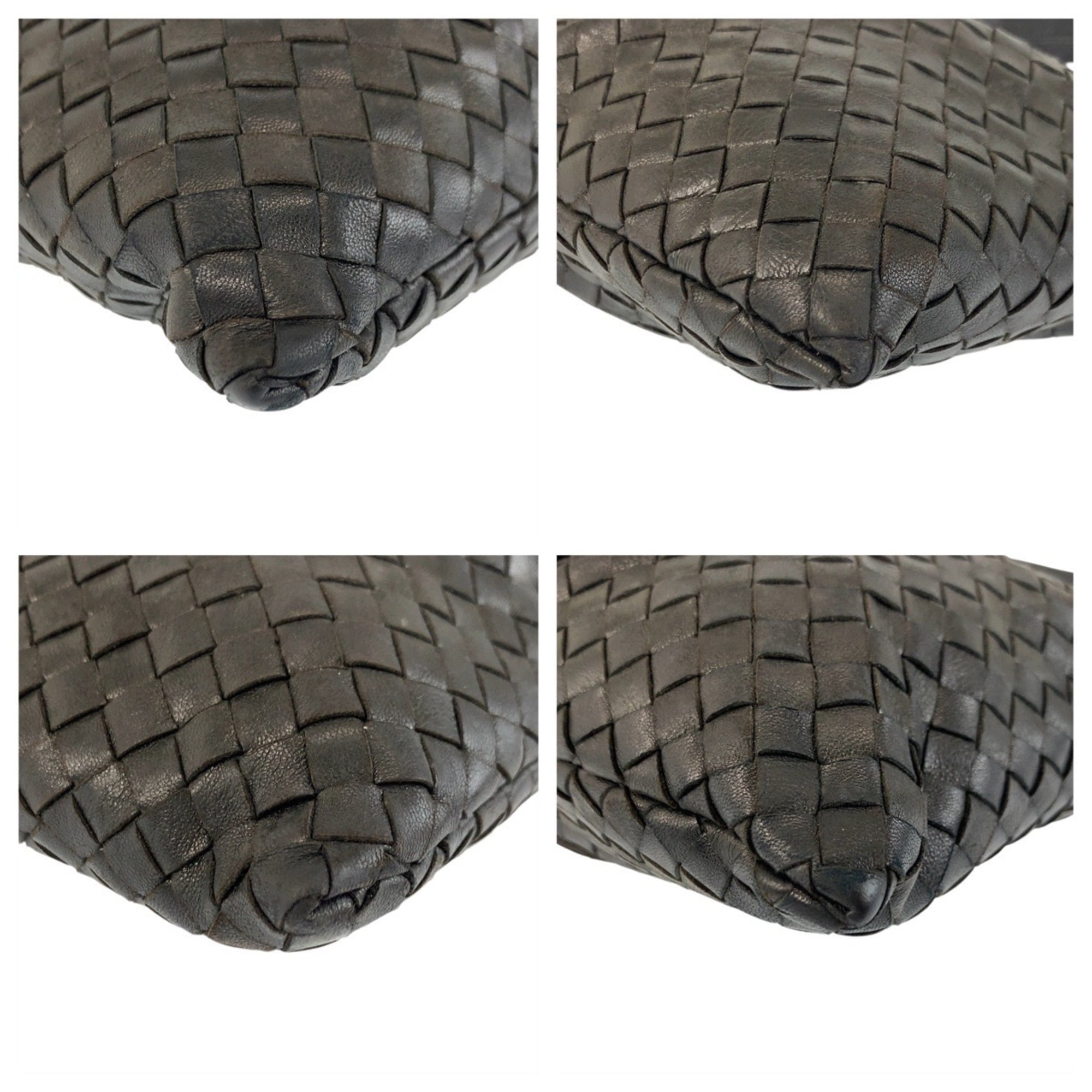 Bottega Veneta Black Leather Shoulder Bag (Pre-Owned)