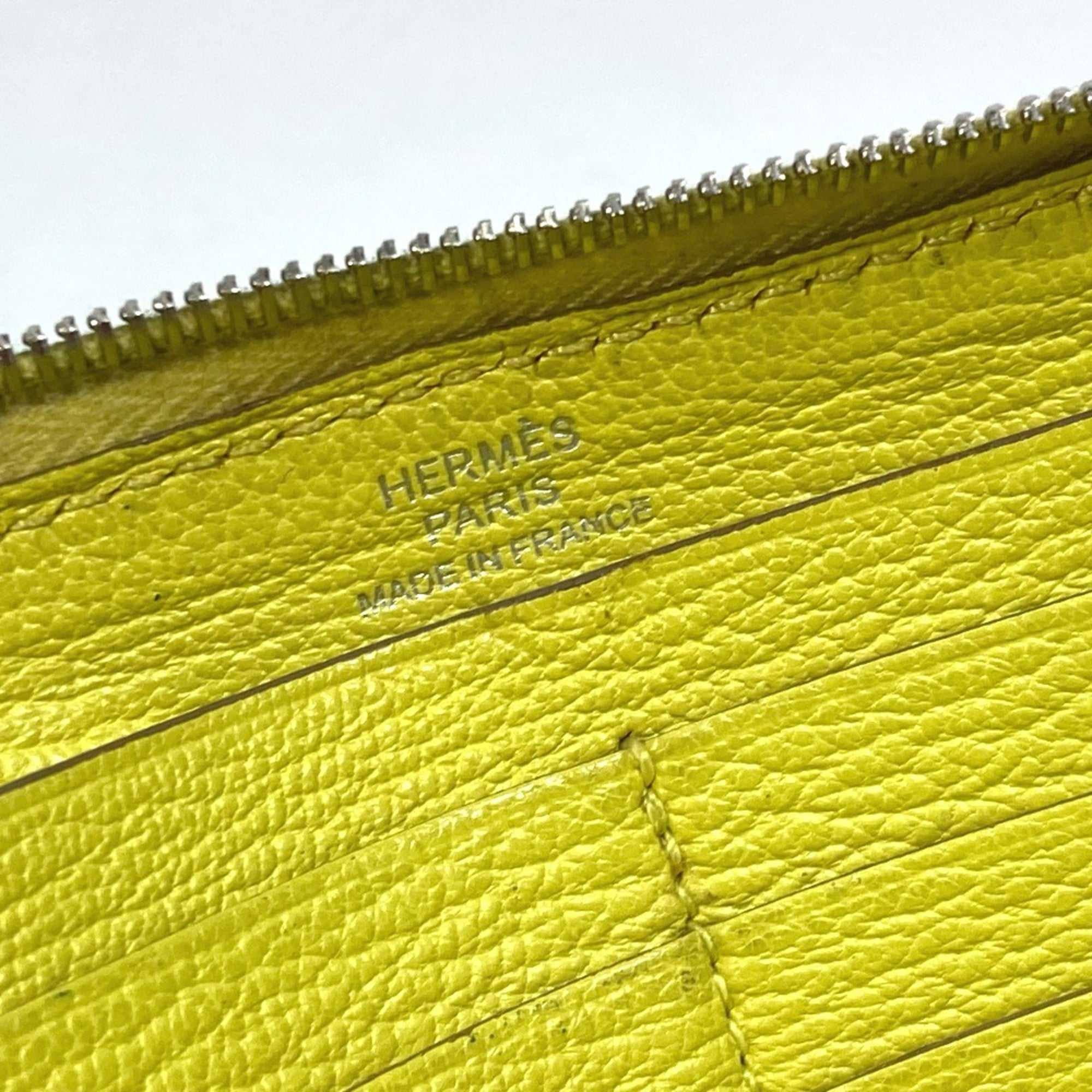 Hermes Yellow Leather Long Wallet (Bi-Fold) (Pre-Owned)