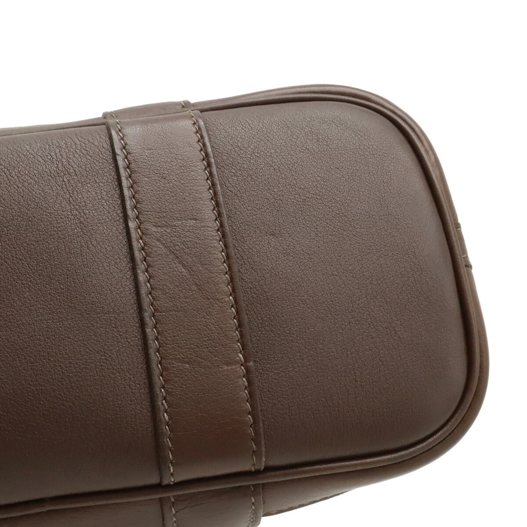 Hermes Garden Brown Havane Orange Swift Leather Silk Handbag (Pre-Owned)