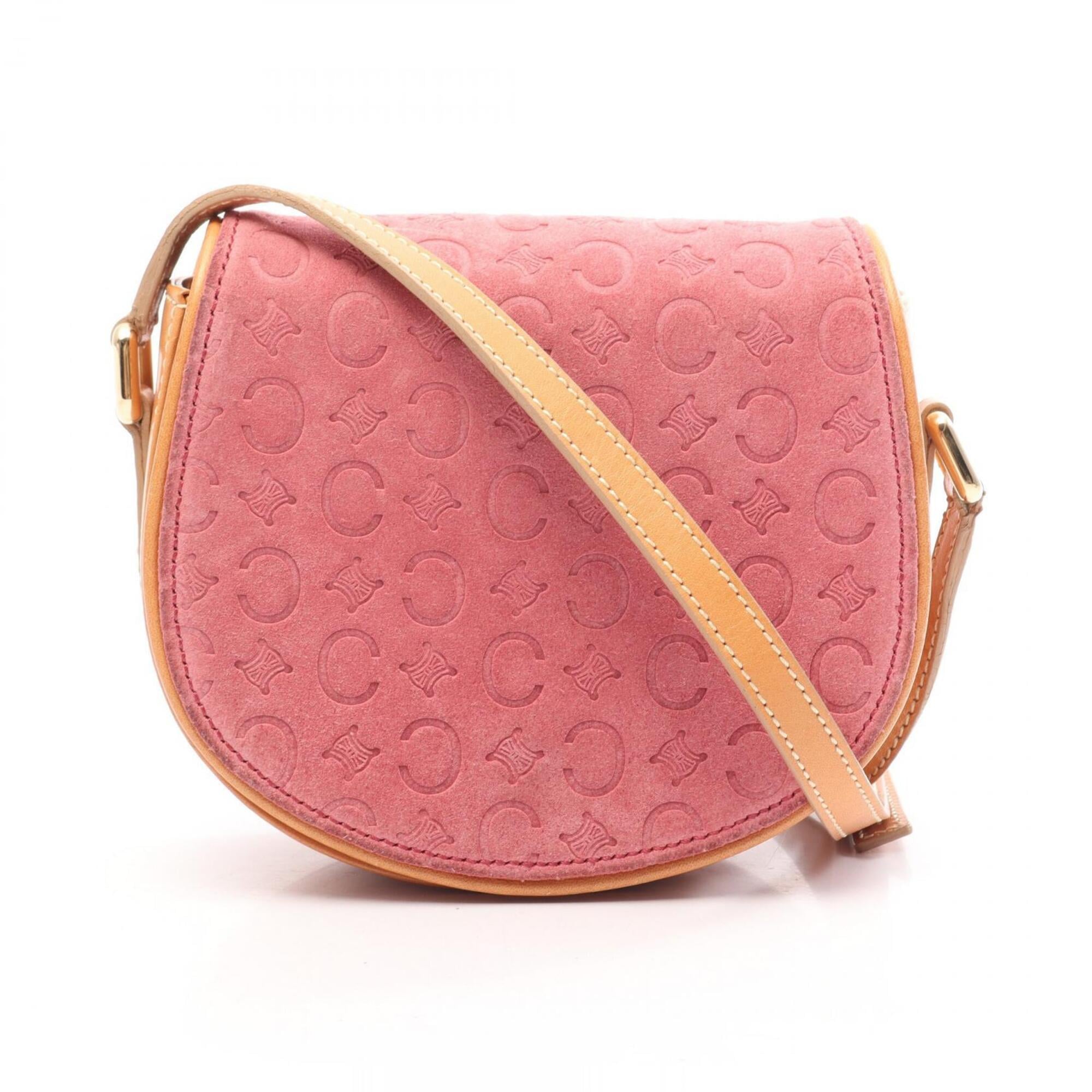 Celine Beige Pink Suede Leather Handbag Shoulder Bag (Pre-Owned)