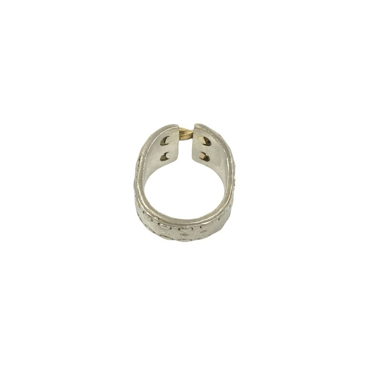 Hermes Gold Silver Yellow Gold (18K) Silver 925 Band Ring (Pre-Owned)