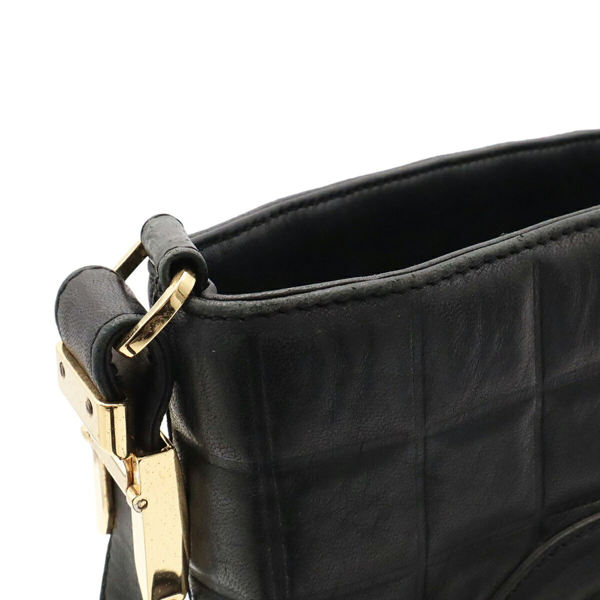 Chanel Chocolate Bar Black Leather Shoulder Bag (Pre-Owned)