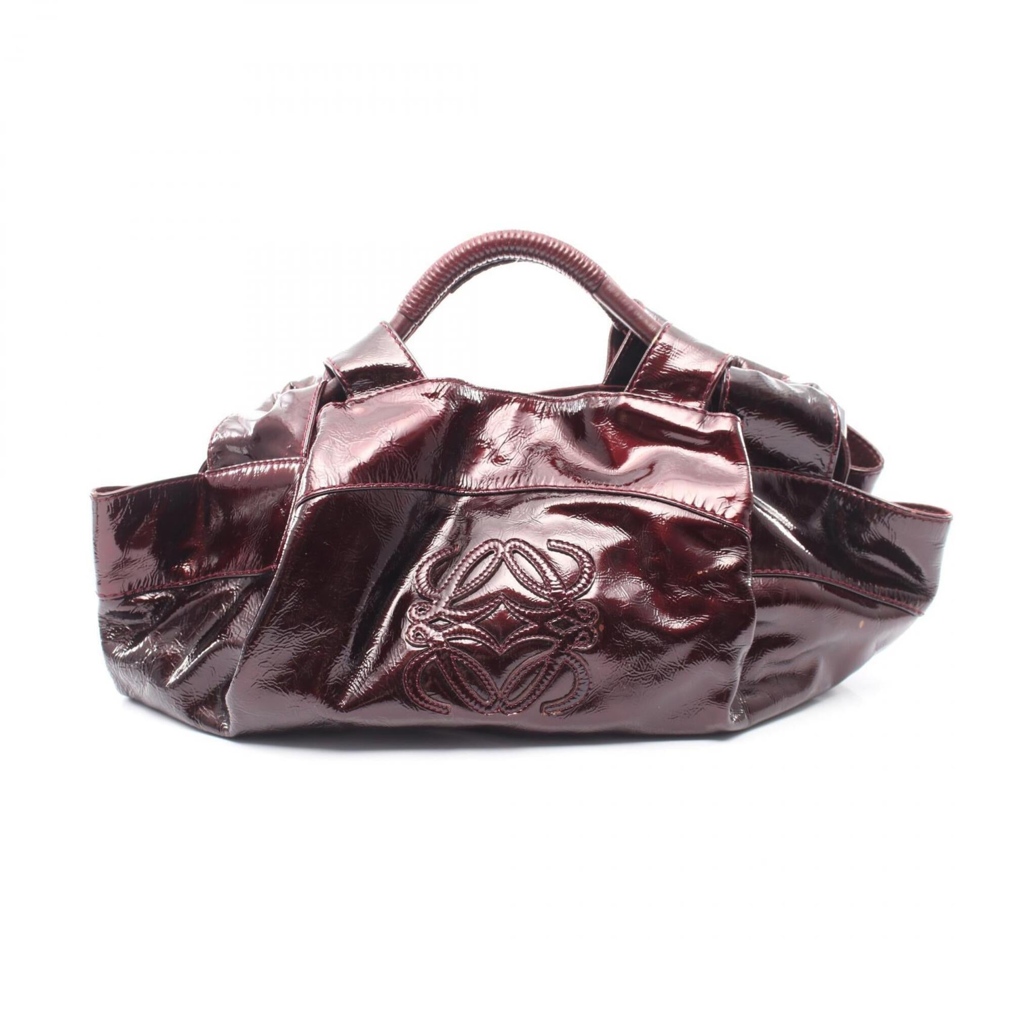 Loewe Bordeaux Patent Leather Handbag (Pre-Owned)
