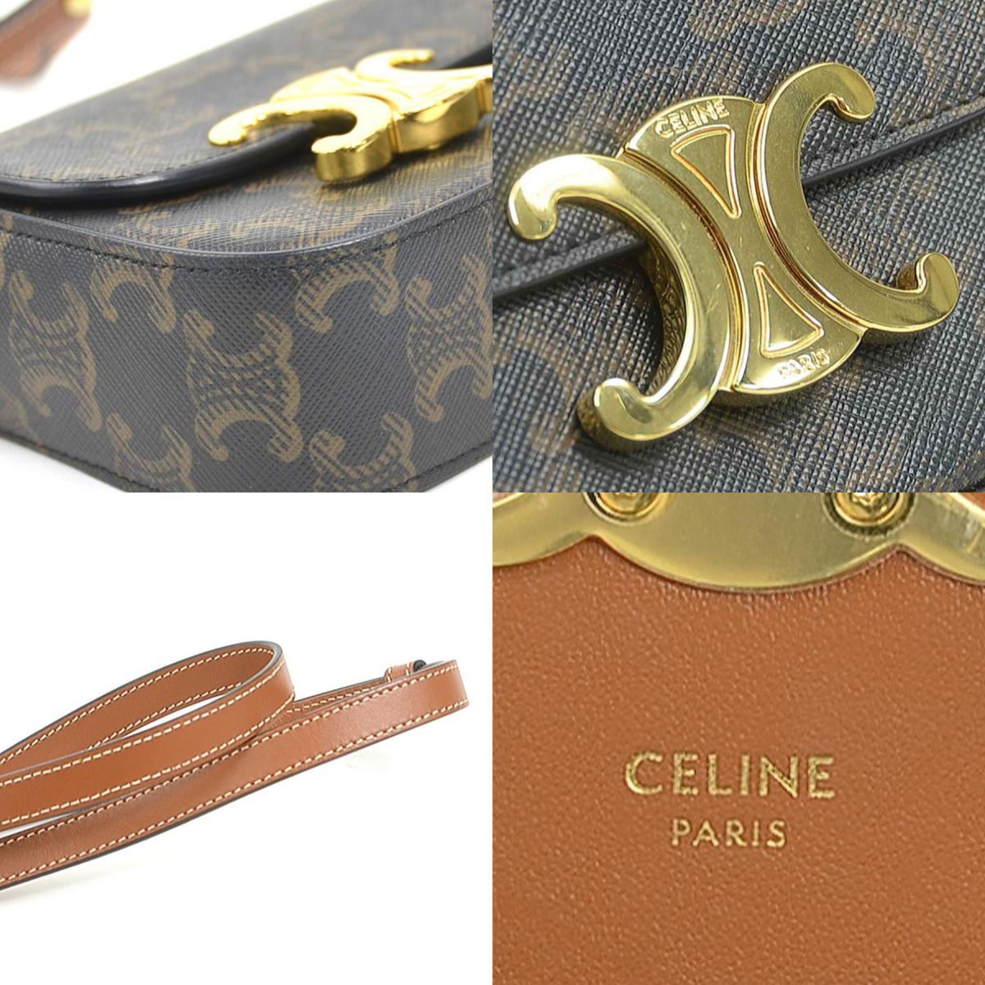 Celine Brown Pvc Shoulder Bag (Pre-Owned)