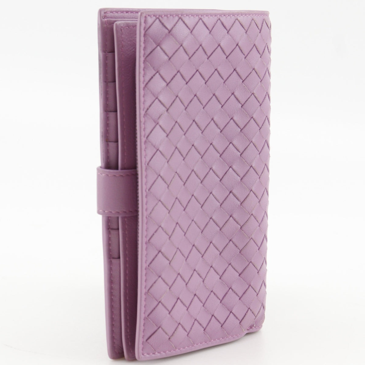 Bottega Veneta Pink Leather Long Wallet (Bi-Fold) (Pre-Owned)