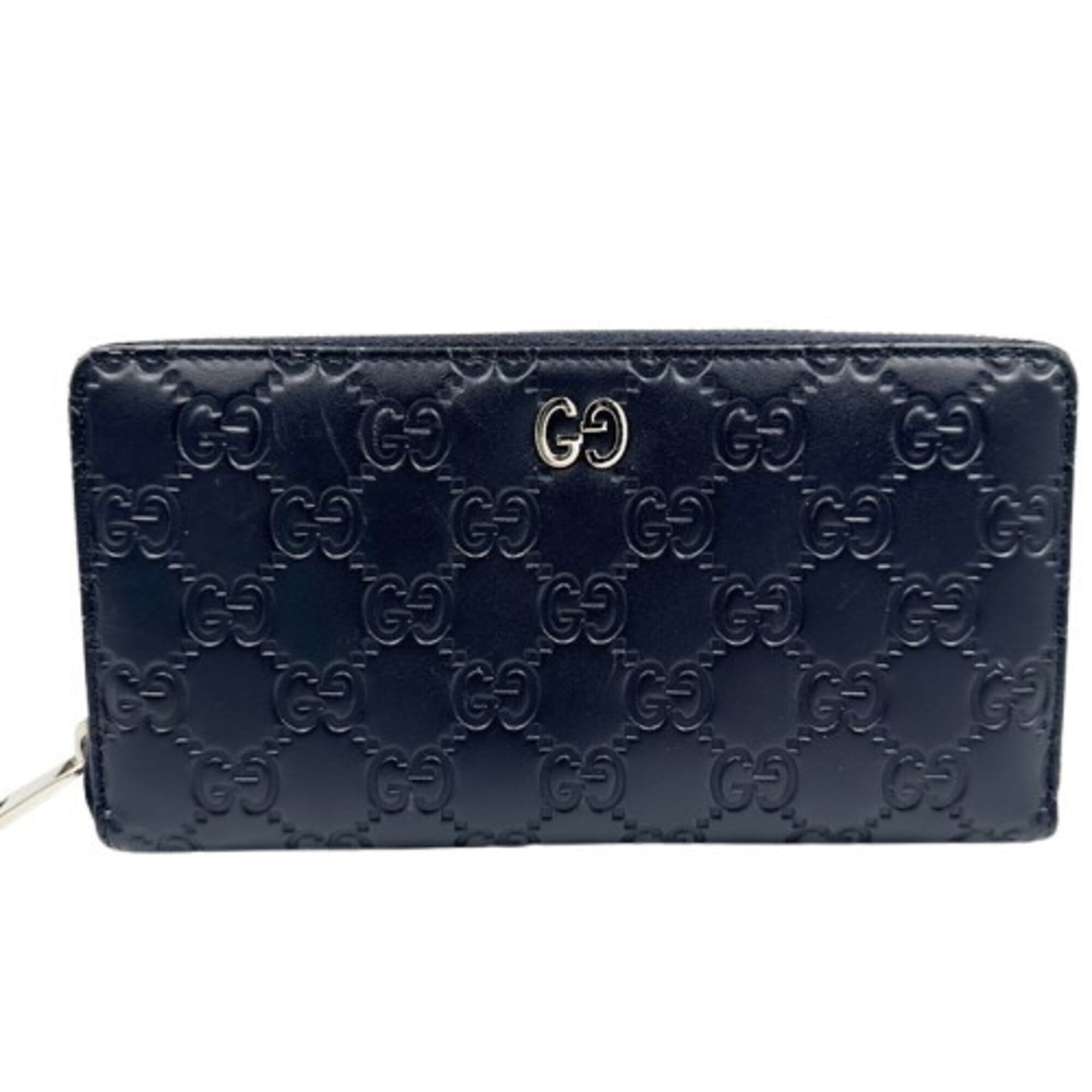 Gucci Black Leather Long Wallet (Bi-Fold) (Pre-Owned)