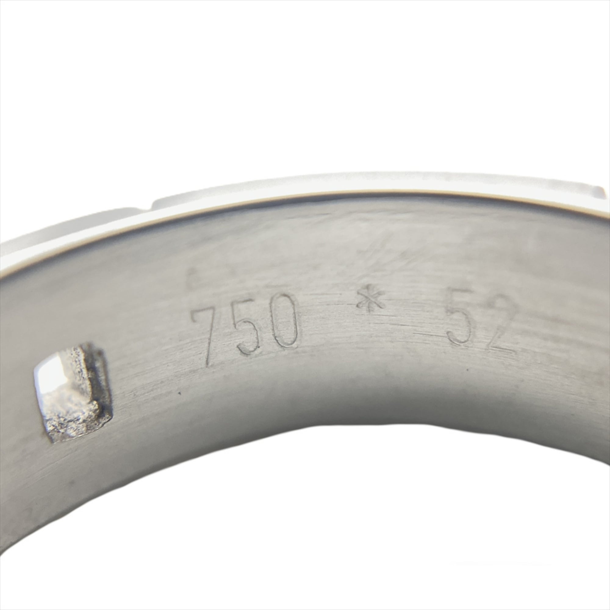 Hermes White Gold White Gold (18K) Band Ring (Pre-Owned)