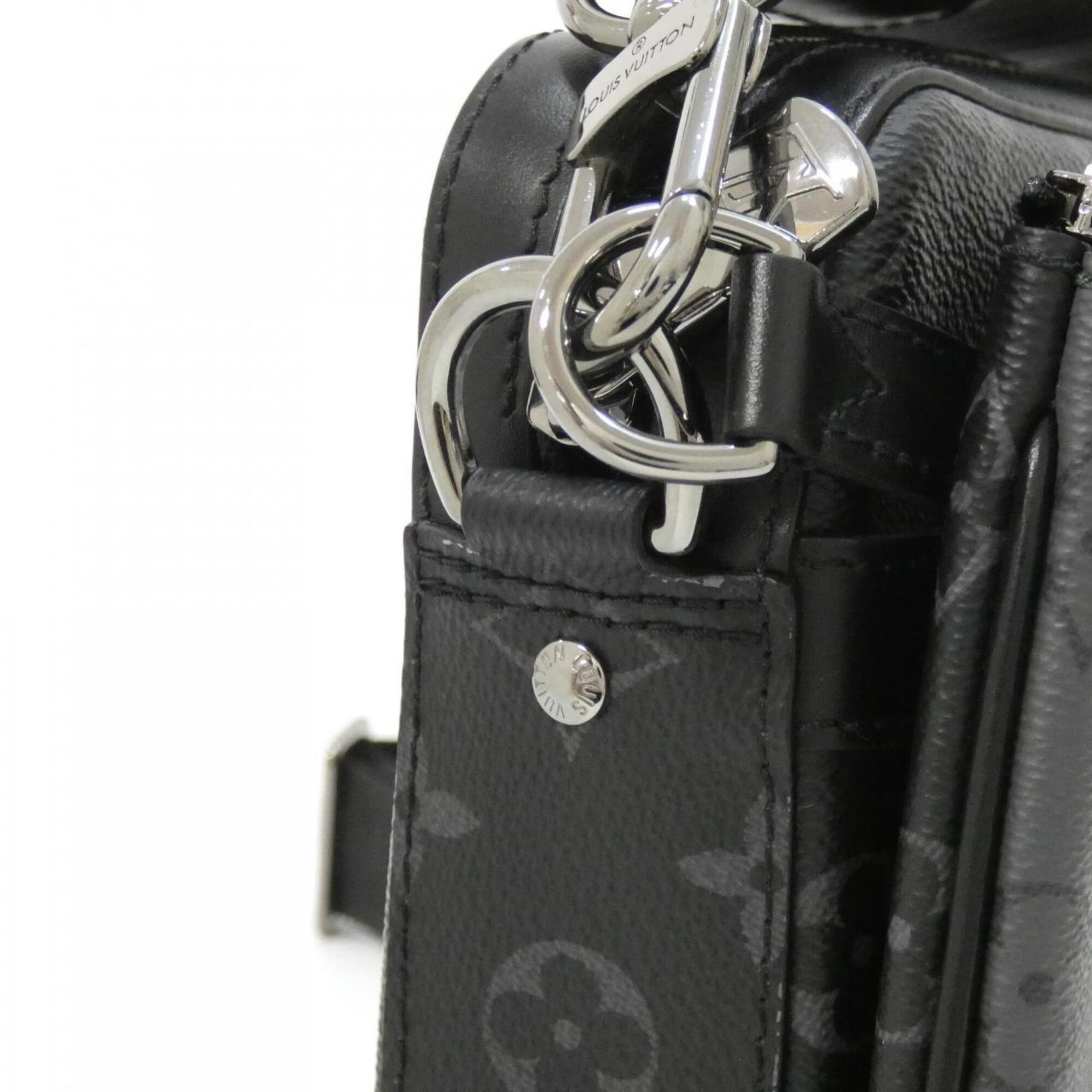 Louis Vuitton Black Coated Canvas Shoulder Bag (Pre-Owned)