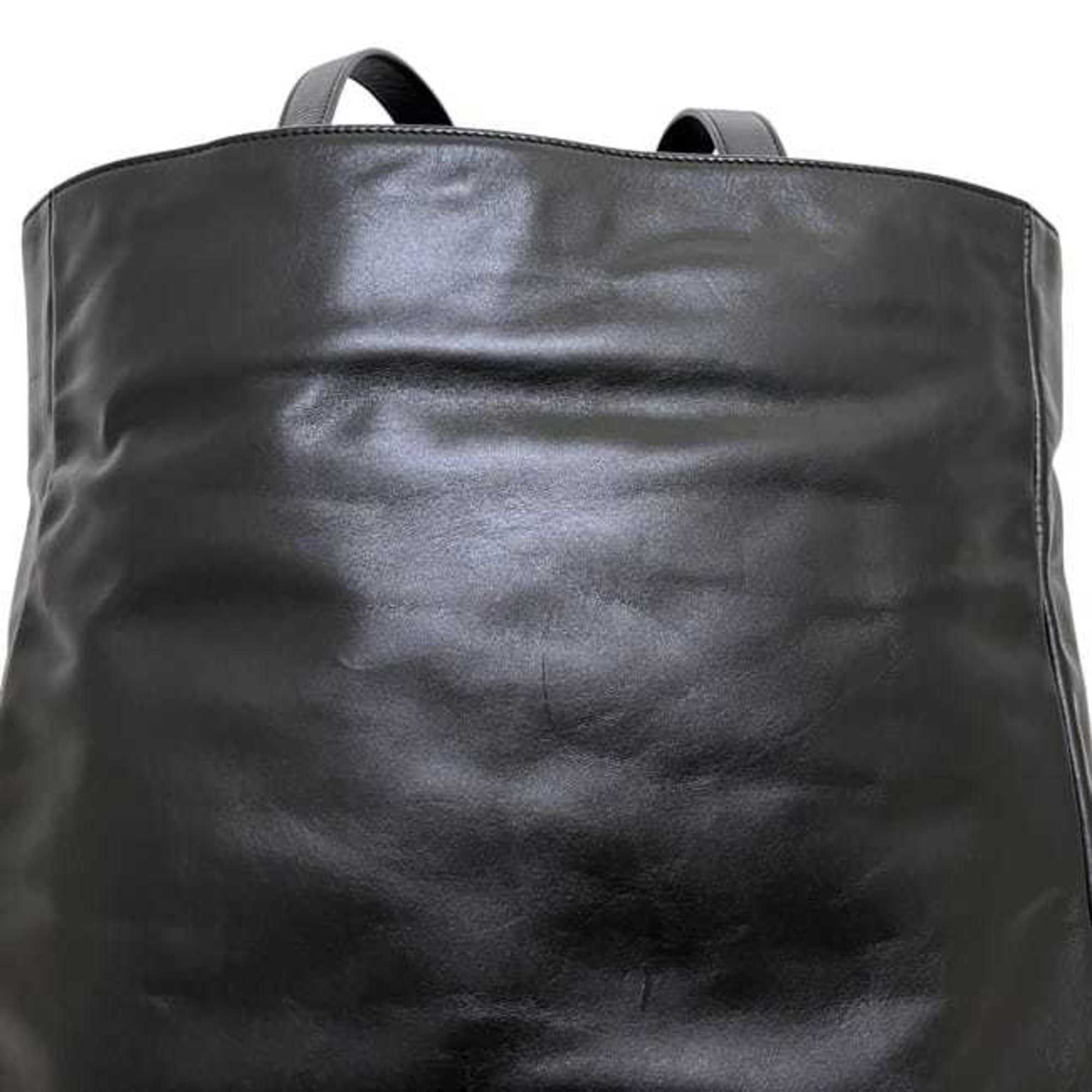 Saint Laurent Black Leather Tote Bag (Pre-Owned)