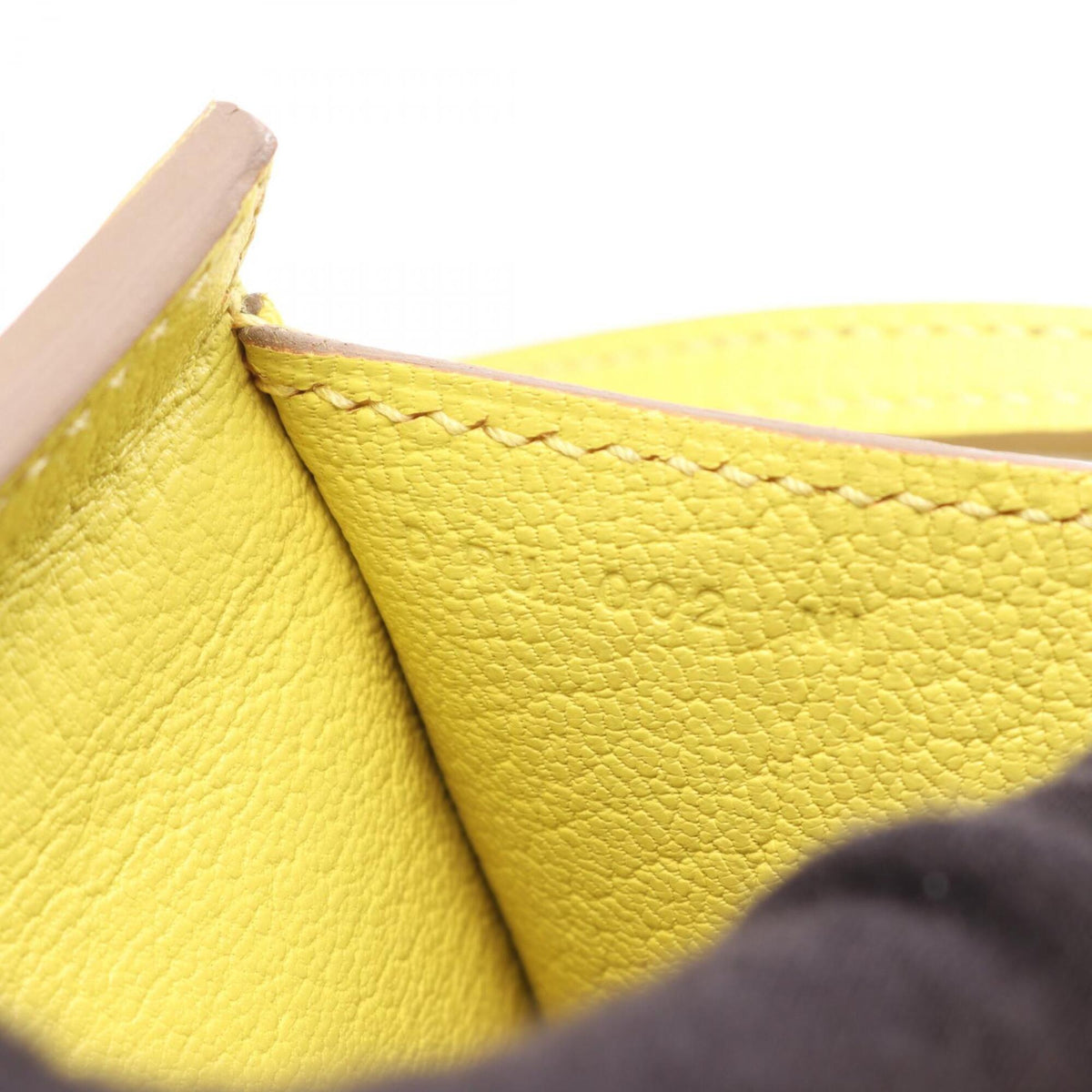 Hermes Lime Yellow Leather Handbag Shoulder Bag (Pre-Owned)