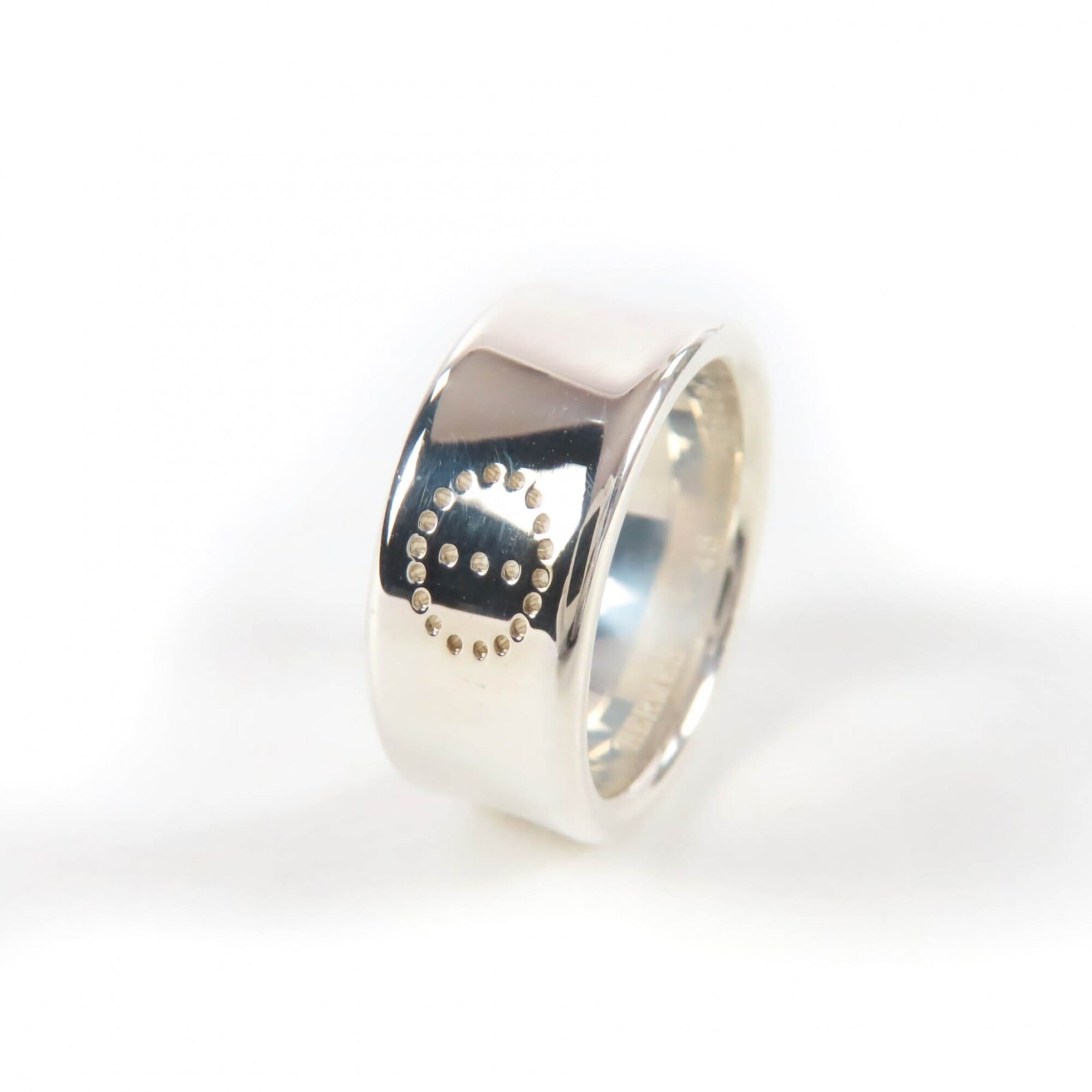 Hermes Silver 925 Band Ring (Pre-Owned)