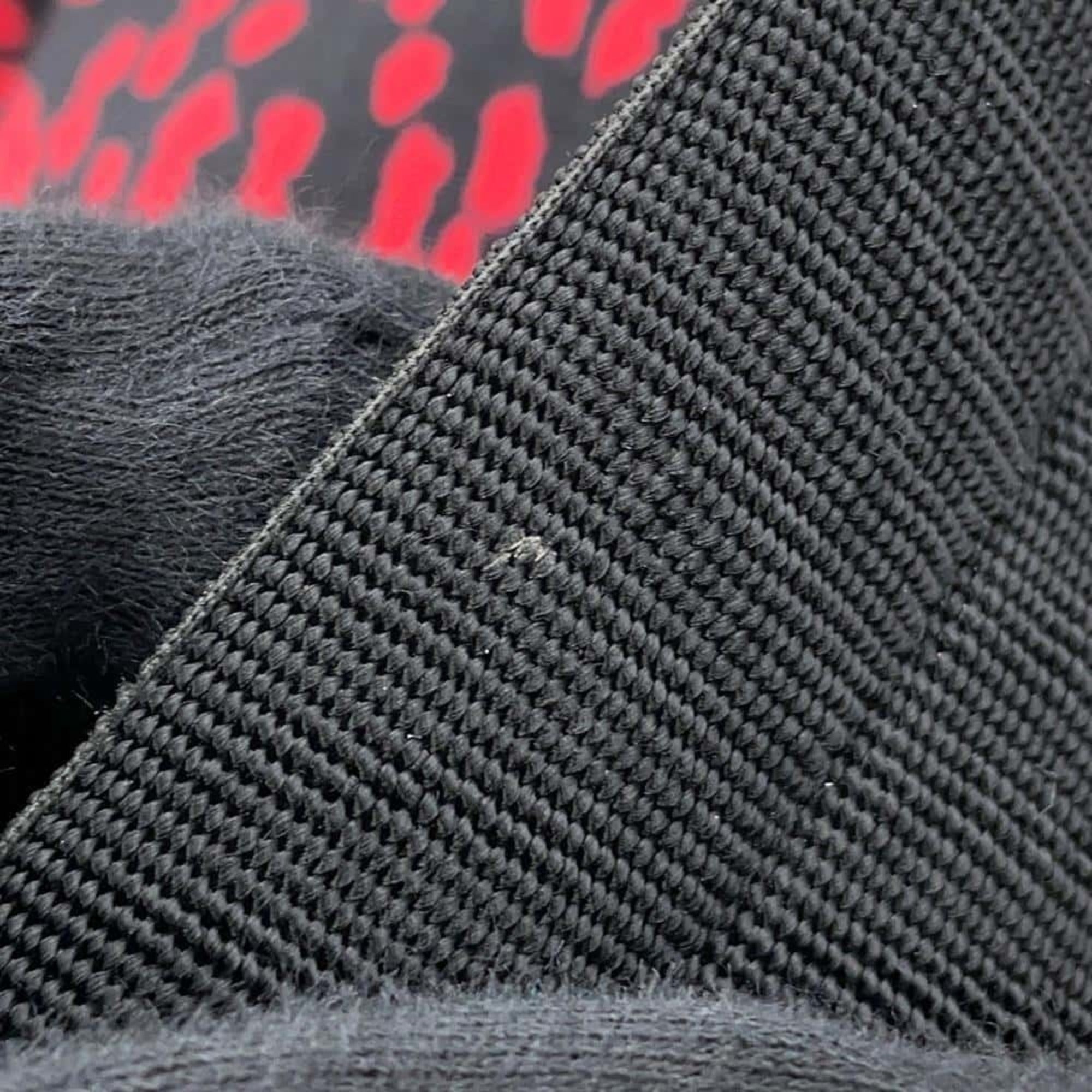 Saint Laurent Black Red Color Canvas Leather Backpack (Pre-Owned)