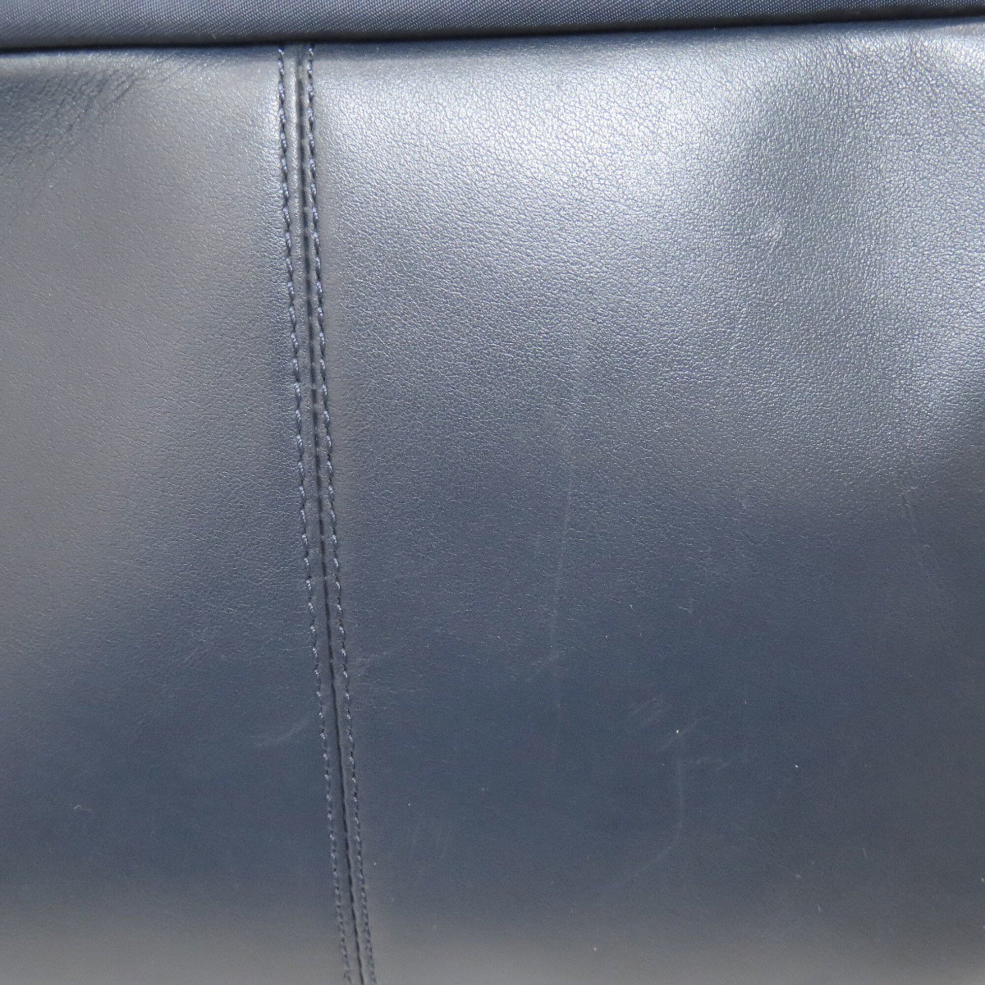 Coach Blue Navy Leather Backpack (Pre-Owned)