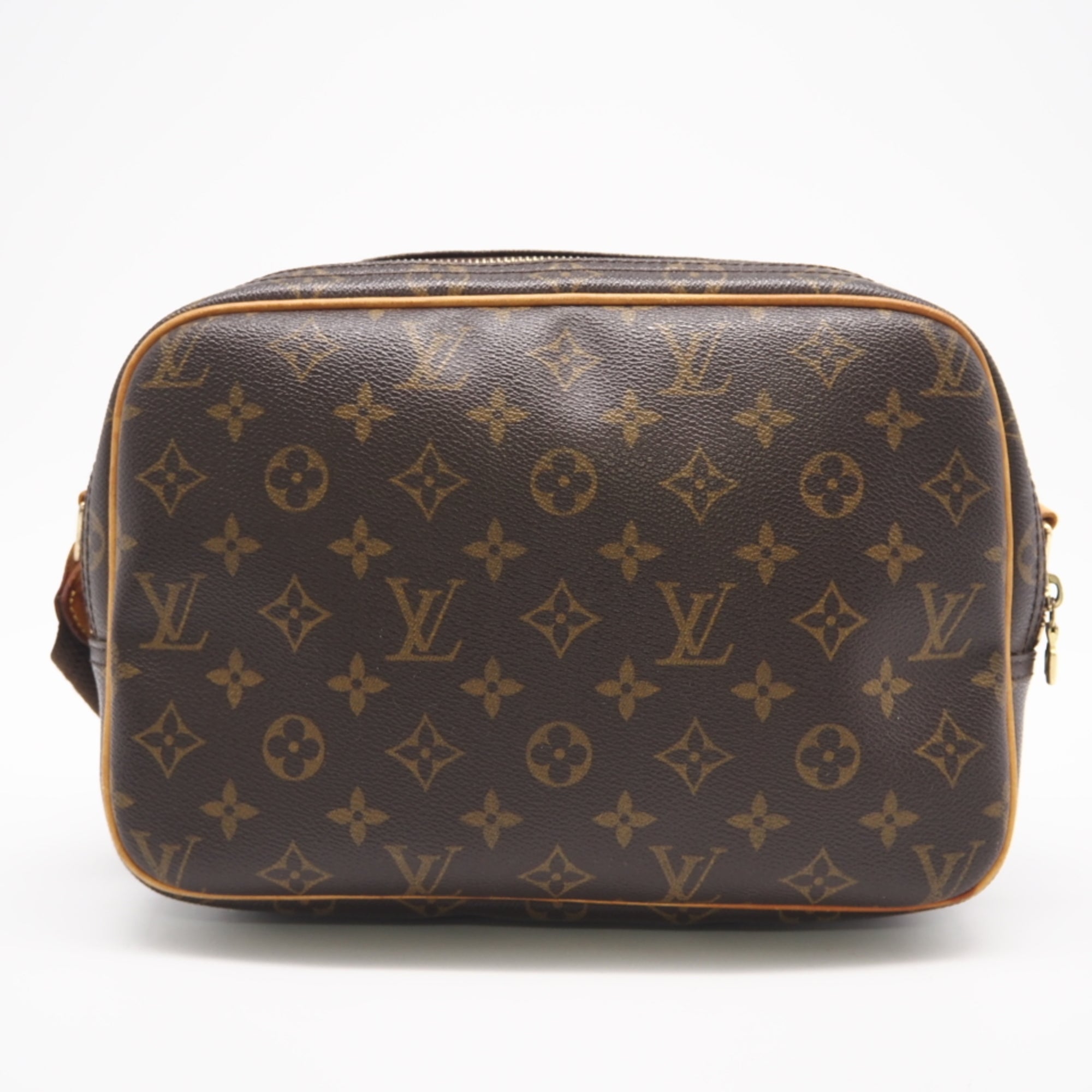 Louis Vuitton Brown Coated Canvas Leather Shoulder Bag (Pre-Owned)