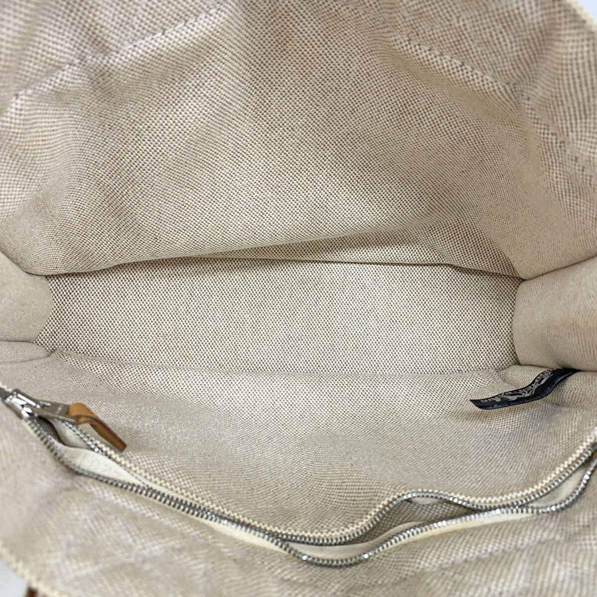 Hermes Beige Canvas Tote Bag (Pre-Owned)