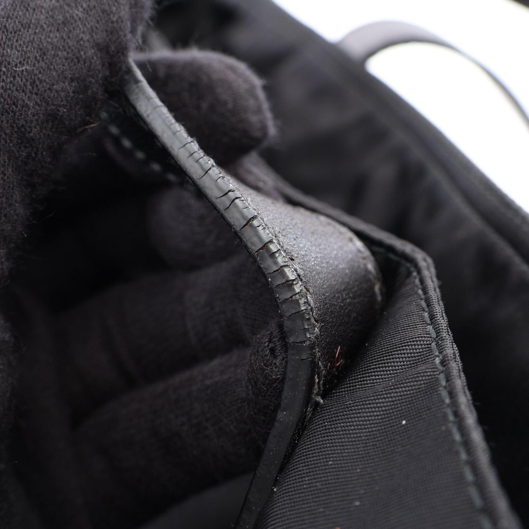 Prada Black Nylon Leather Tote Bag (Pre-Owned)