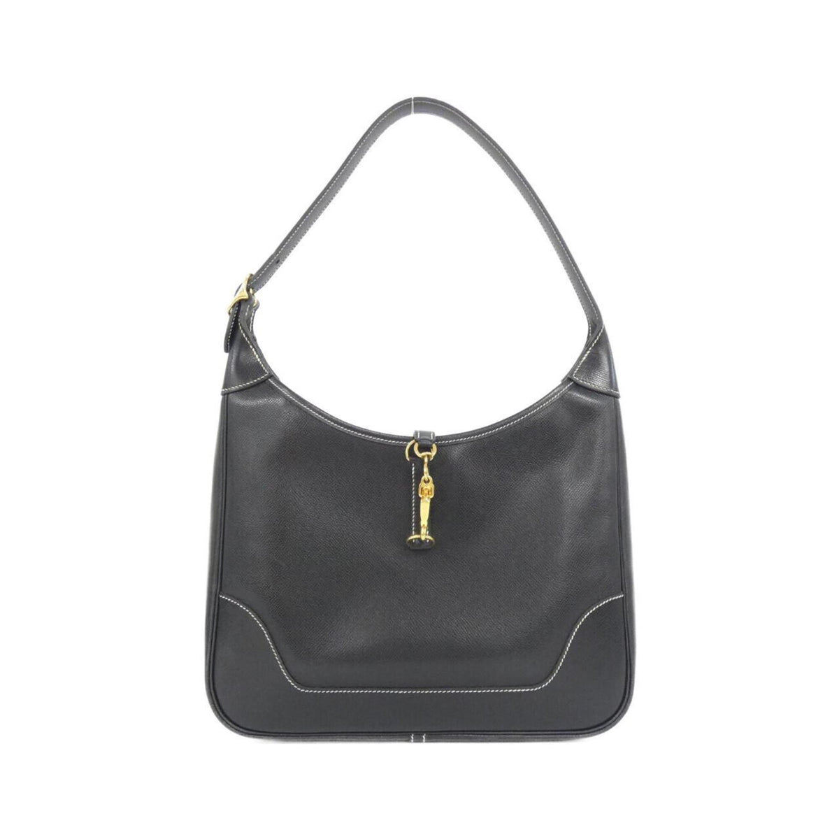 Hermes Black Lisse Leather Shoulder Bag (Pre-Owned)