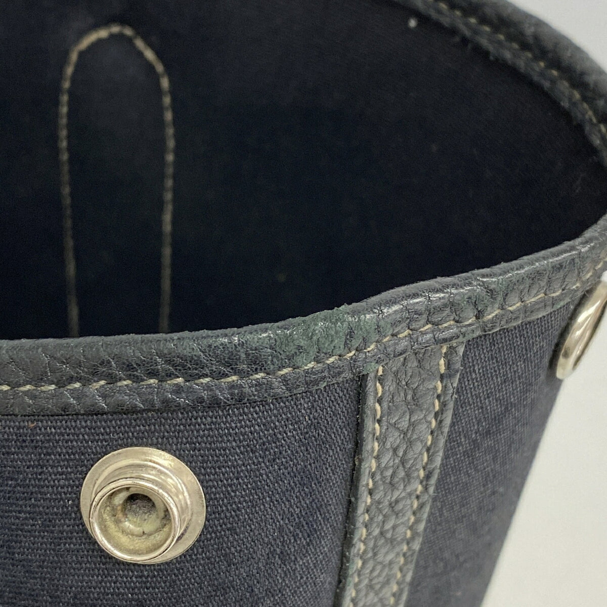 Hermes Black Toile Officier Tote Bag (Pre-Owned)