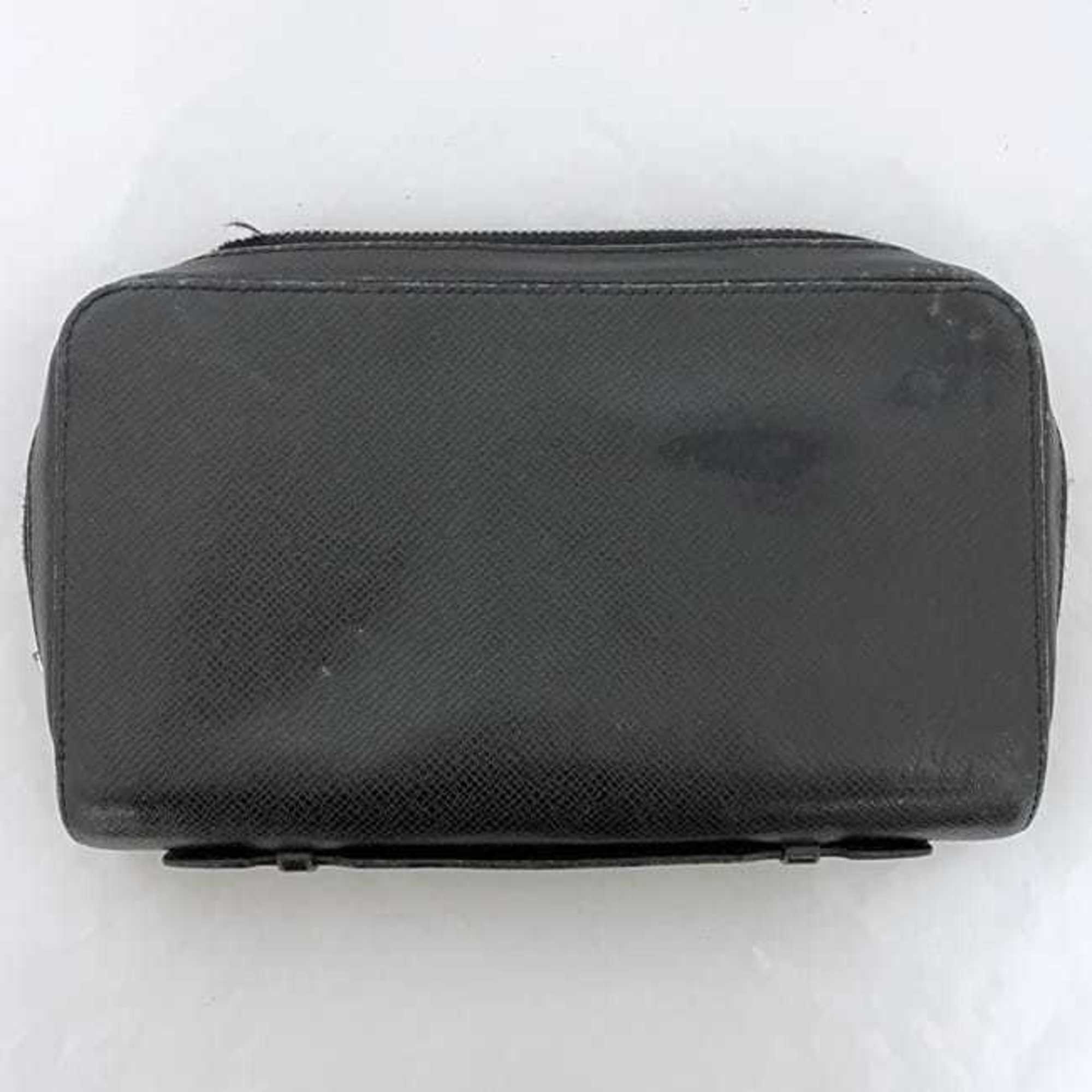 Louis Vuitton Ardoise Black Taiga Leather Long Wallet (Bi-Fold) (Pre-Owned)