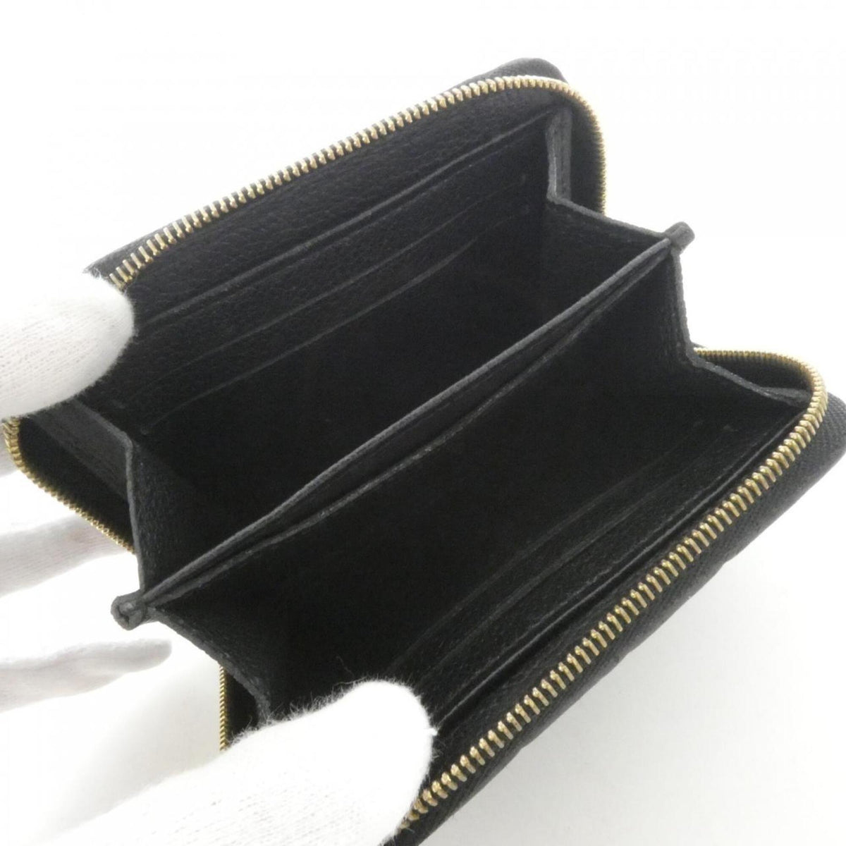 Louis Vuitton Black Leather Coin Purse/Coin Case (Pre-Owned)