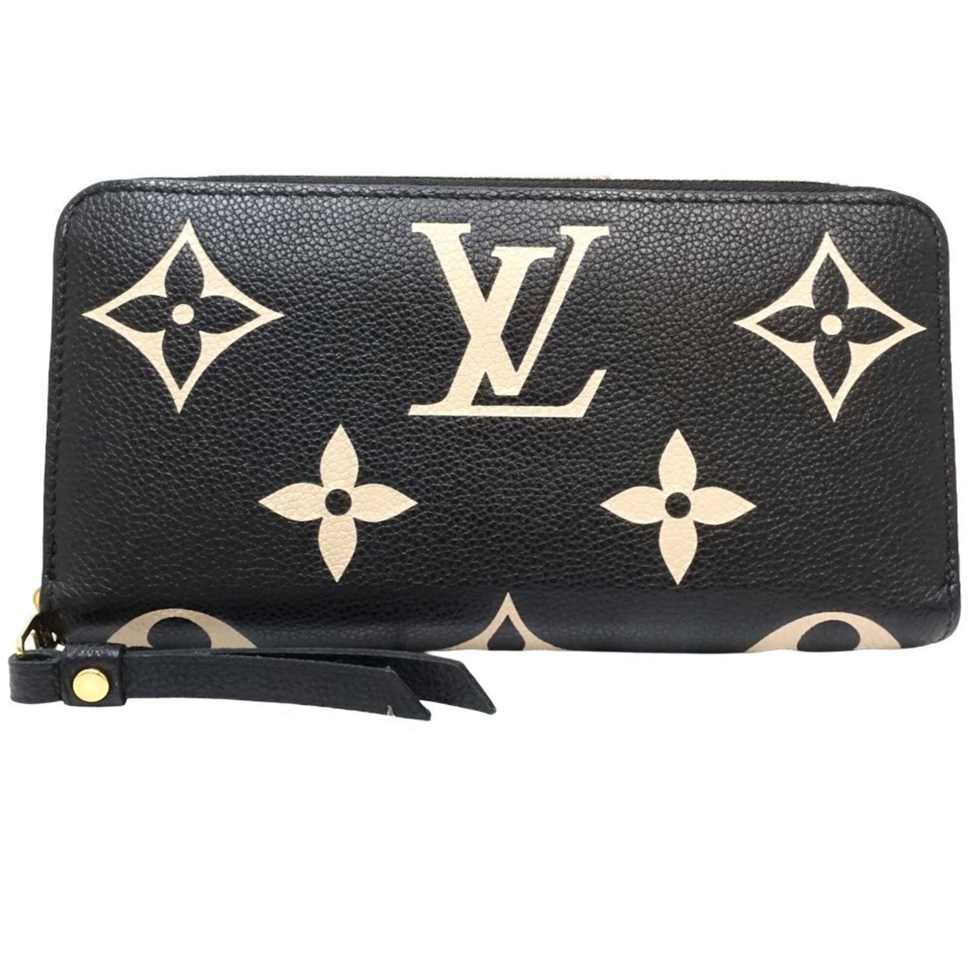 Louis Vuitton Monogram Empreinte Beige Black Monogram Empreinte Long Wallet (Bi-Fold) (Pre-Owned)