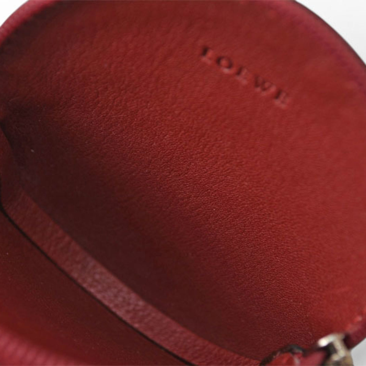 Loewe Bordeaux Leather Coin Purse/Coin Case (Pre-Owned)