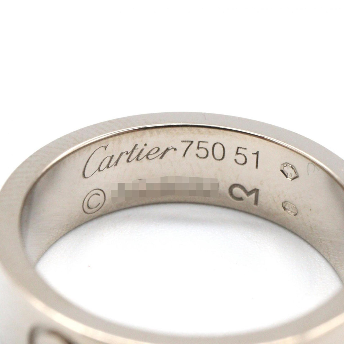 Cartier Silver White Gold (18K) Band Ring (Pre-Owned)