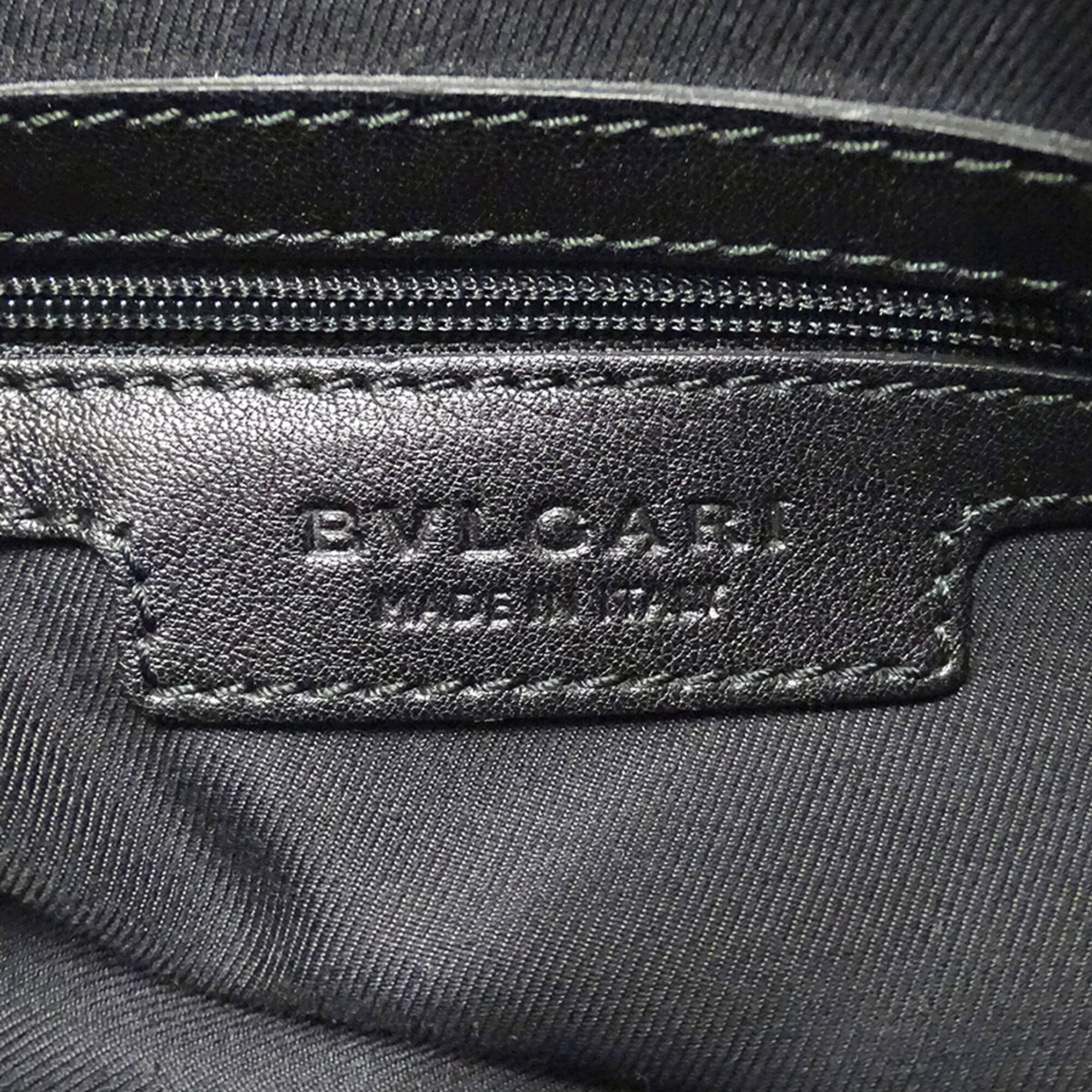 Bvlgari Black Canvas Handbag Shoulder Bag (Pre-Owned)