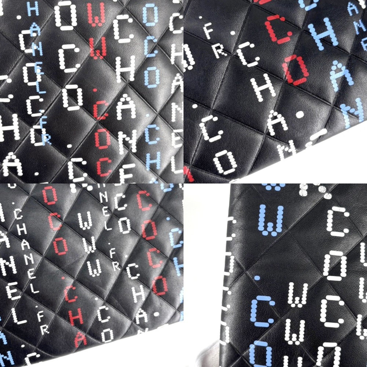 Chanel Black Multi-Color Leather Clutch Bag (Pre-Owned)