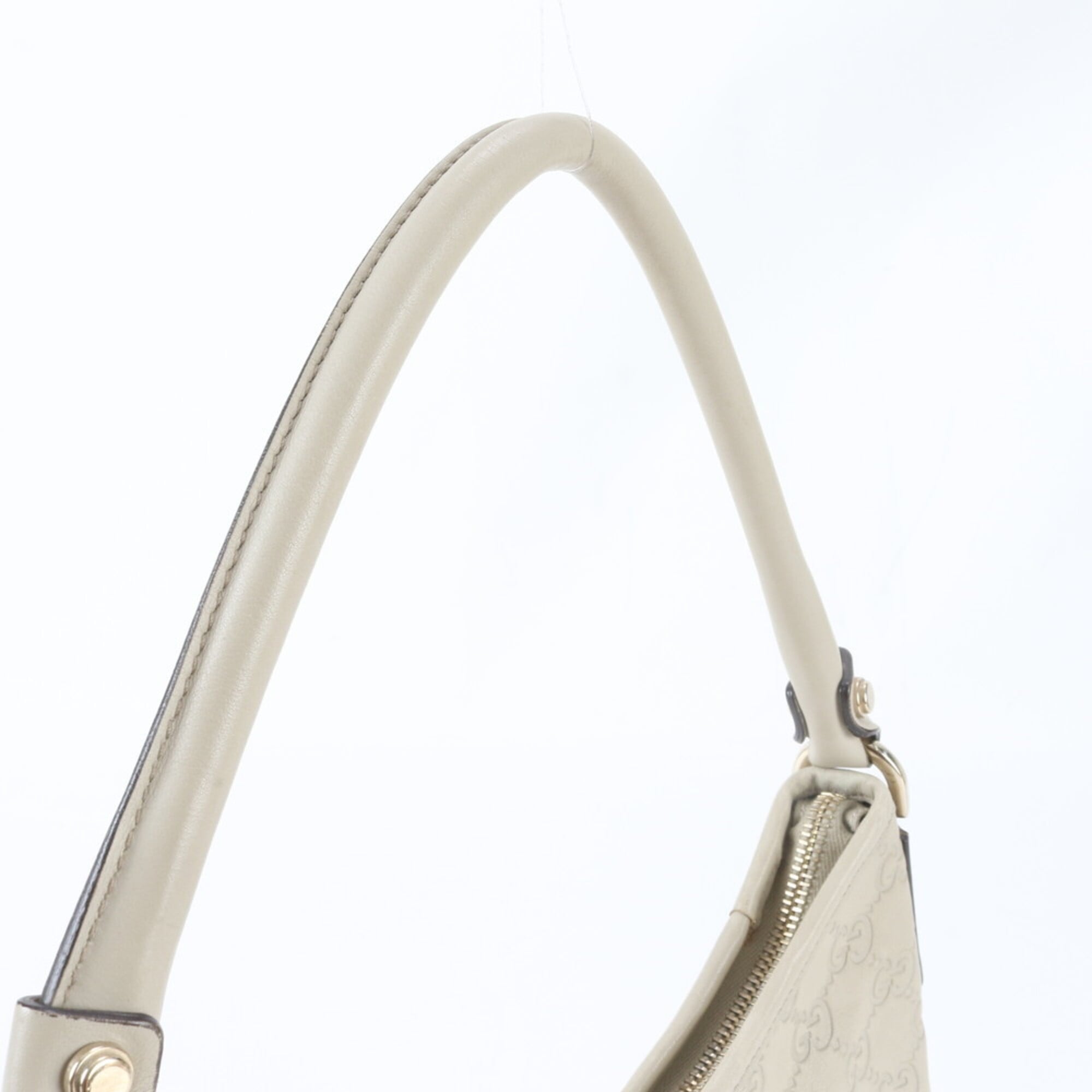 Gucci Abbey Ivory Leather Handbag Shoulder Bag (Pre-Owned)