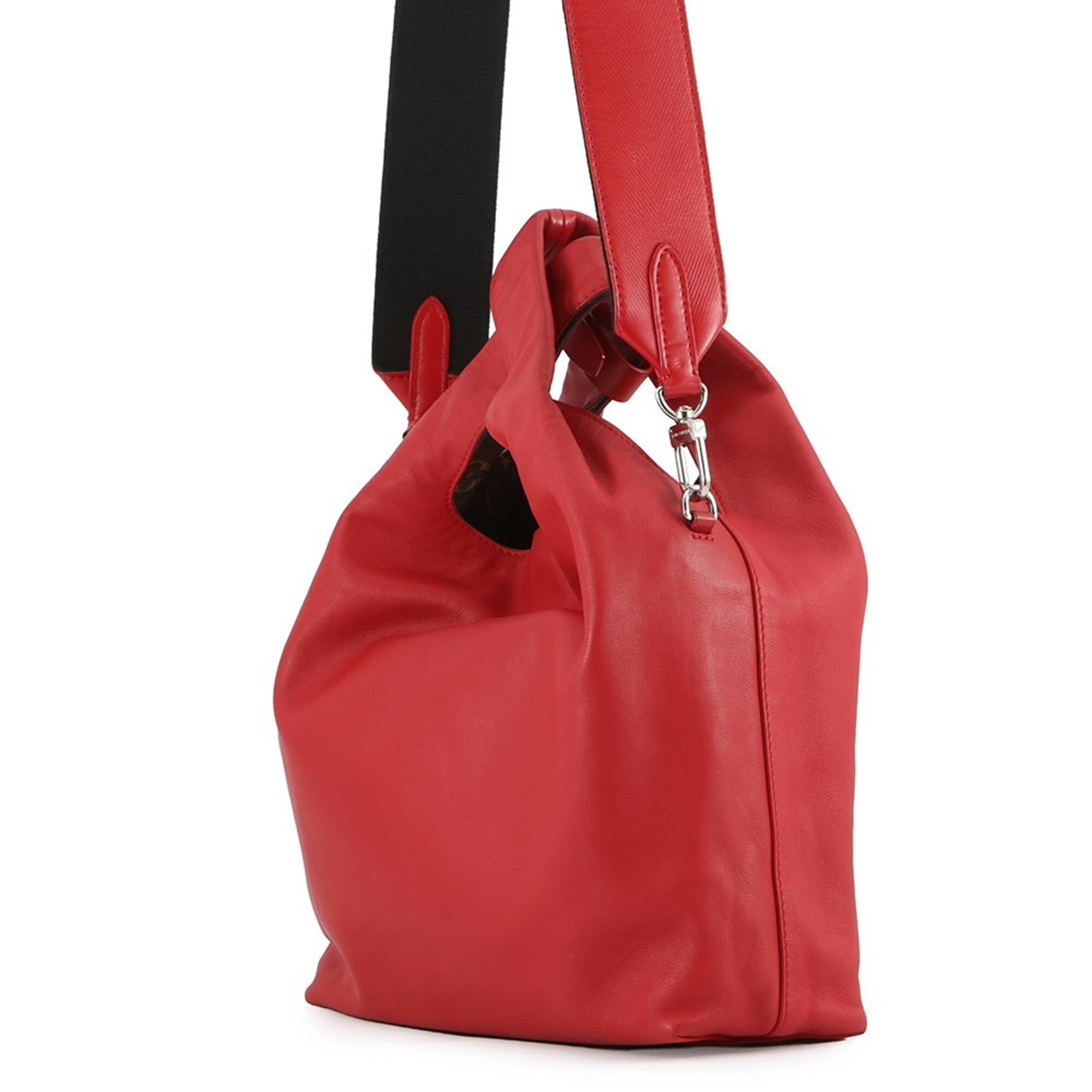 Louis Vuitton Monogram Red Color Monogram Leather Shoulder Bag Tote Bag (Pre-Owned)