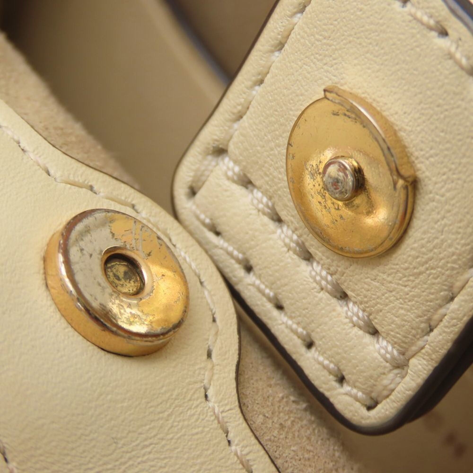 Tory Burch Brown Ivory Canvas Leather Shoulder Bag (Pre-Owned)