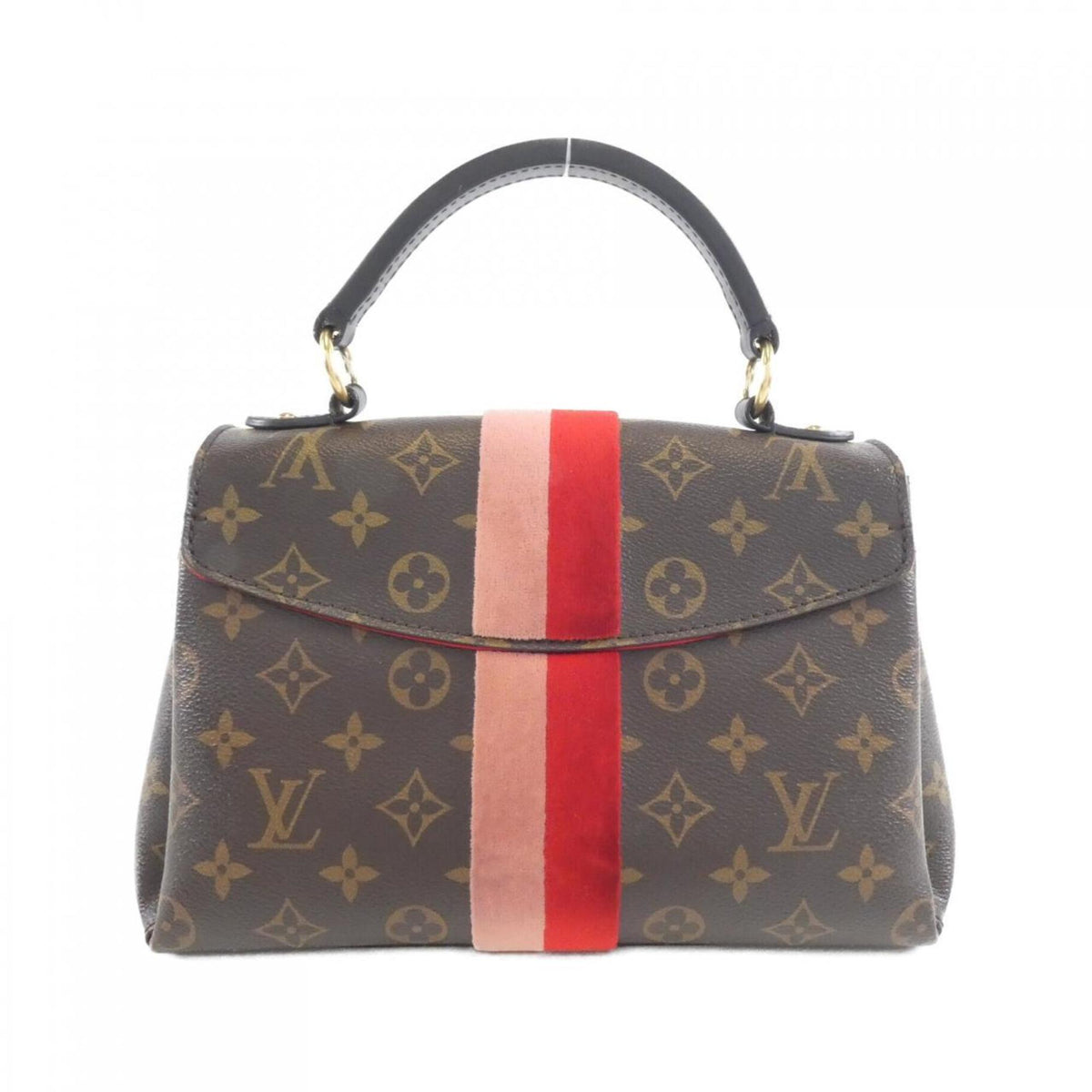 Louis Vuitton Coquelicots Marron Peche Coated Canvas Handbag (Pre-Owned)