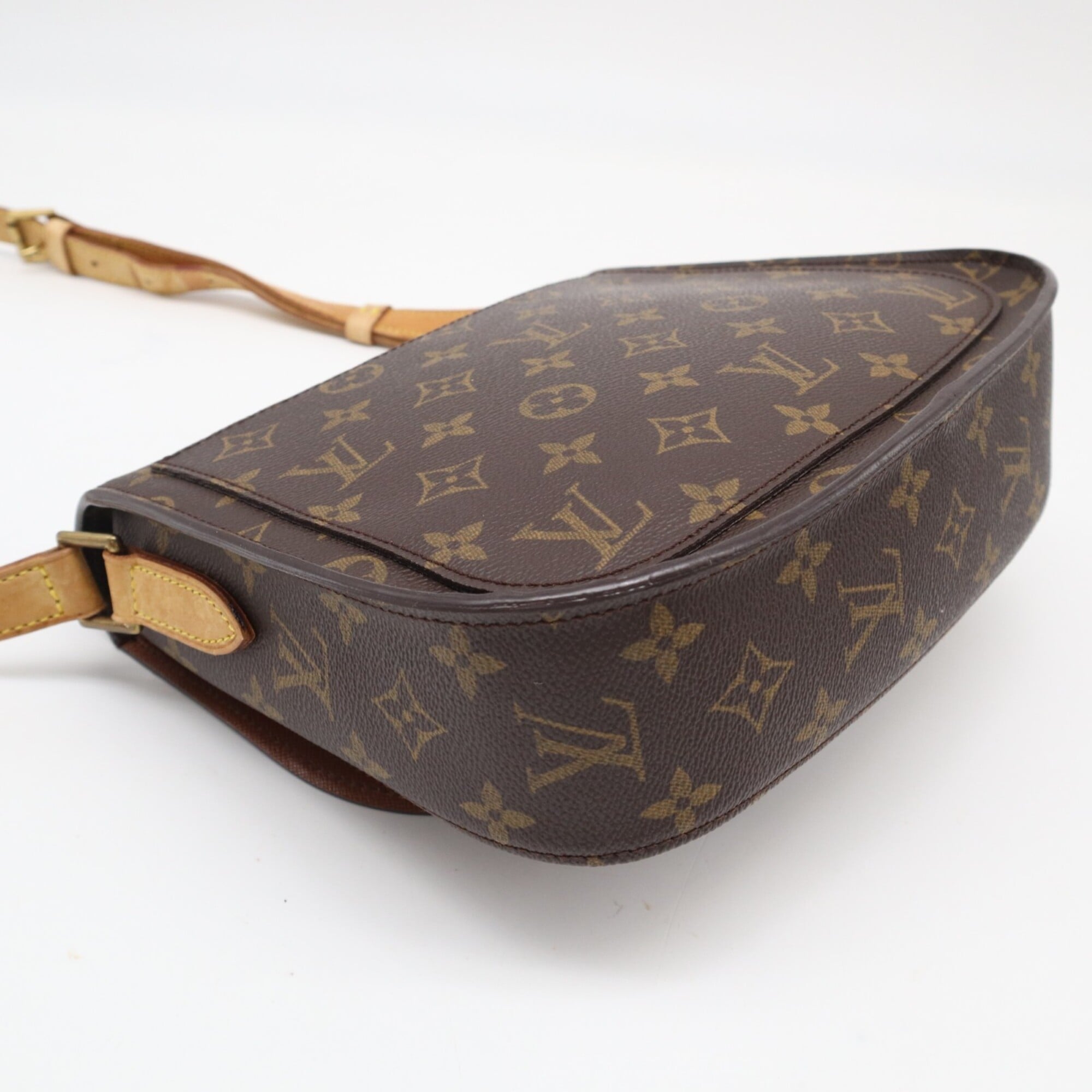 Louis Vuitton Monogram Beige Brown Coated Canvas Leather Shoulder Bag (Pre-Owned)