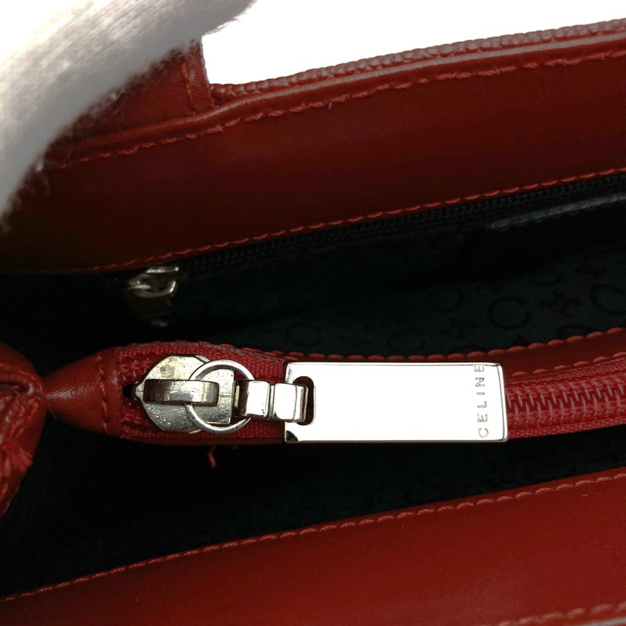 Celine Red Color Leather Handbag (Pre-Owned)