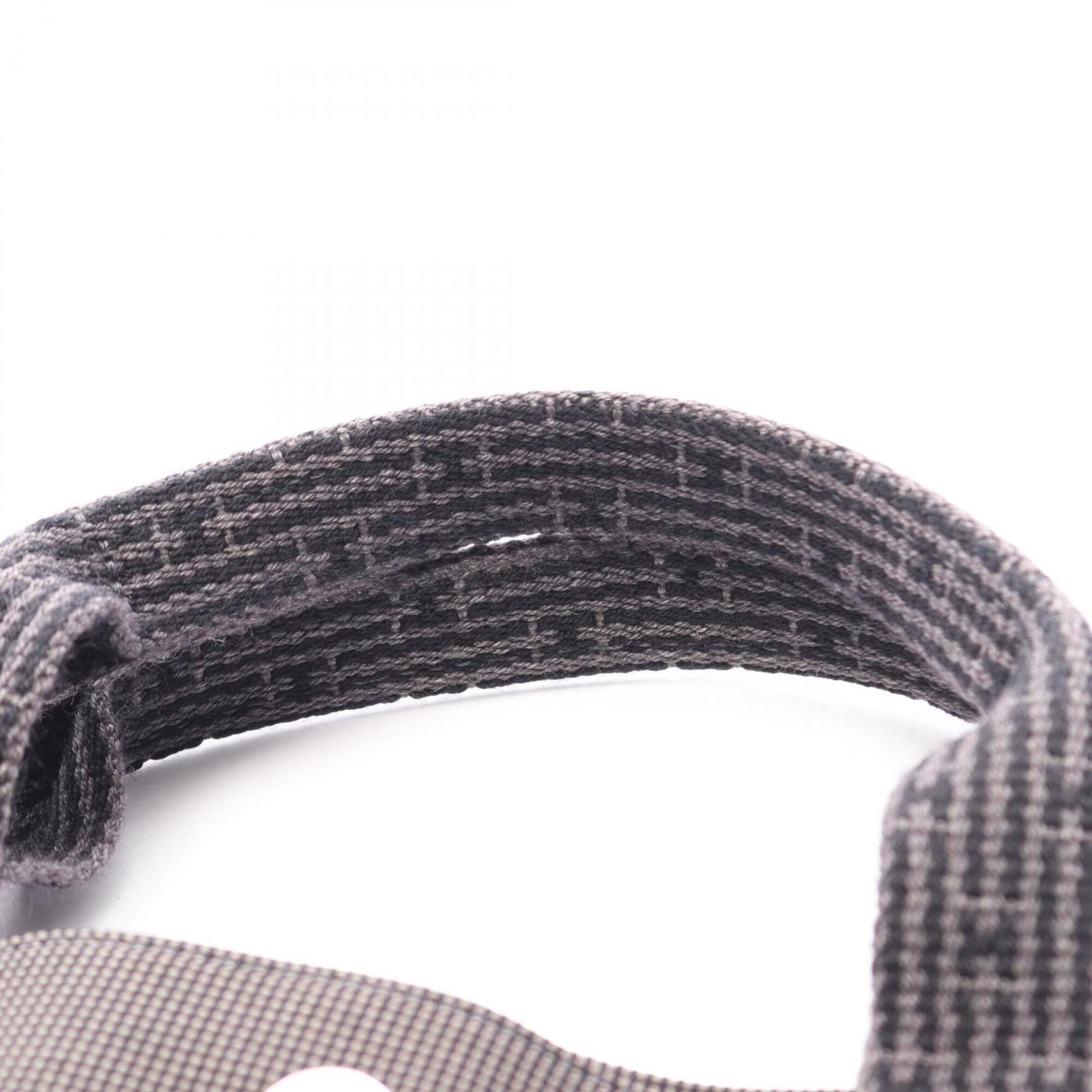 Hermes Gray Nylon Canvas Handbag Tote Bag (Pre-Owned)