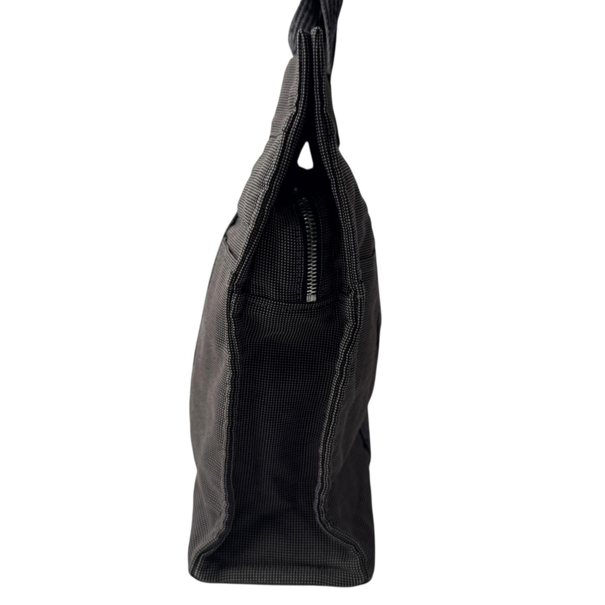 Hermes Dark Gray Gray Nylon Canvas Tote Bag (Pre-Owned)