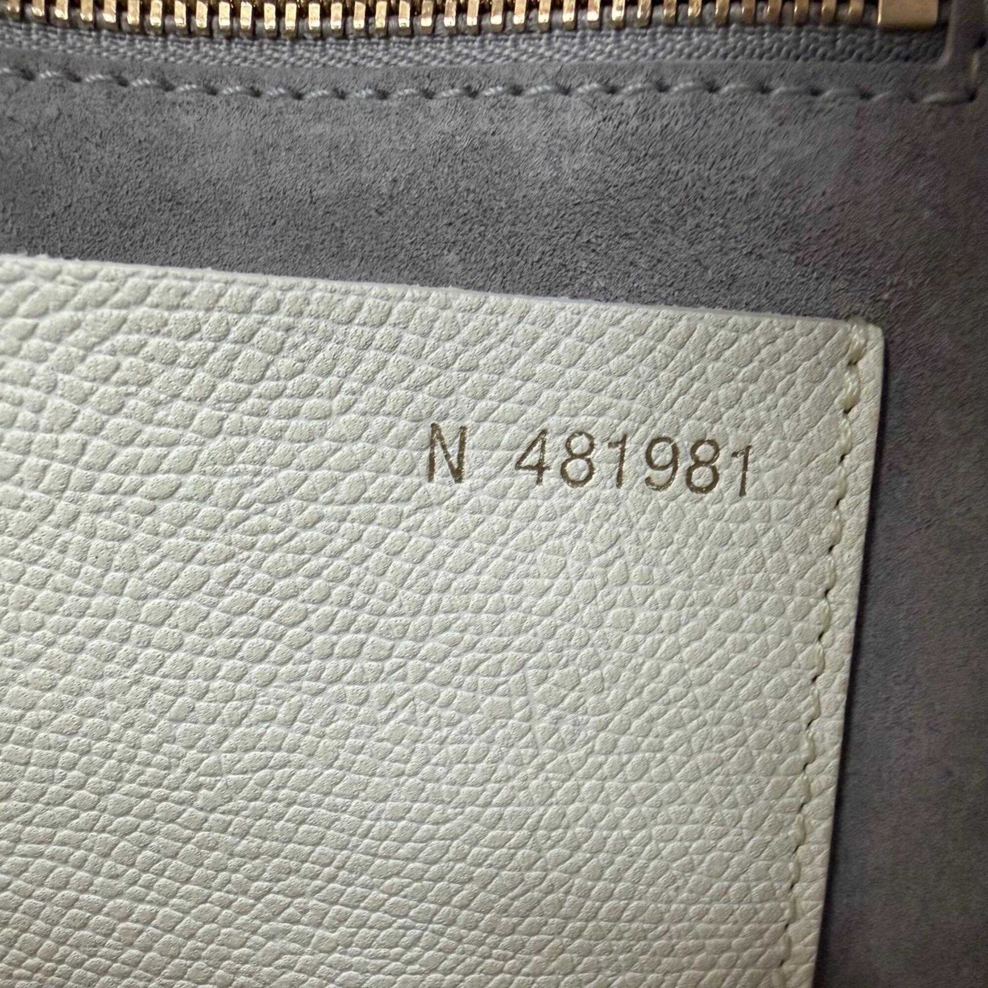 Valextra Ivory Leather Handbag Shoulder Bag (Pre-Owned)