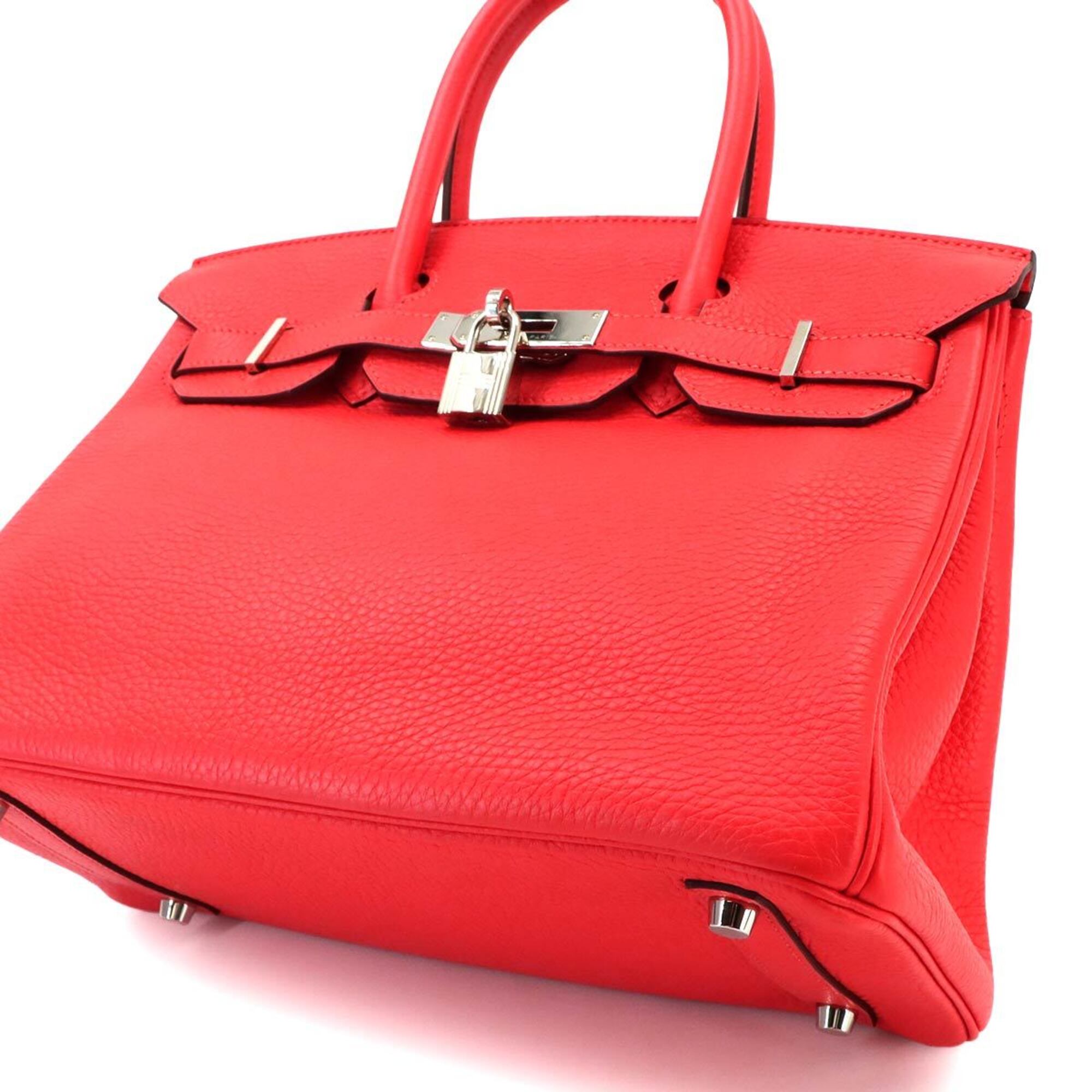 Hermes Birkin Silver Taurillon Clemence Leather Handbag (Pre-Owned)