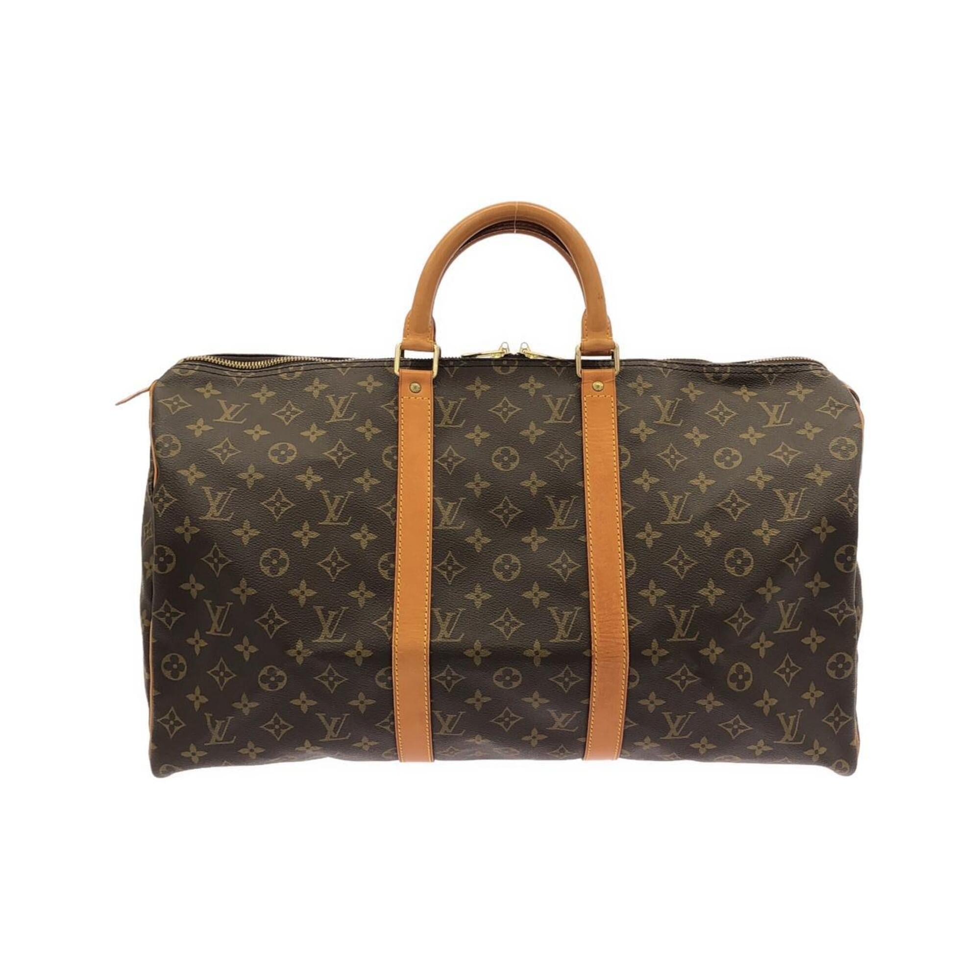 Louis Vuitton Marron Coated Canvas Boston Bag (Pre-Owned)