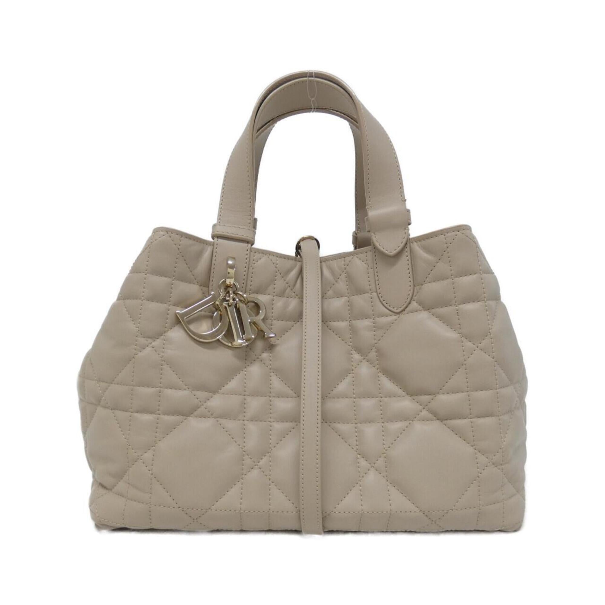 Christian Dior Beige Leather Handbag (Pre-Owned)