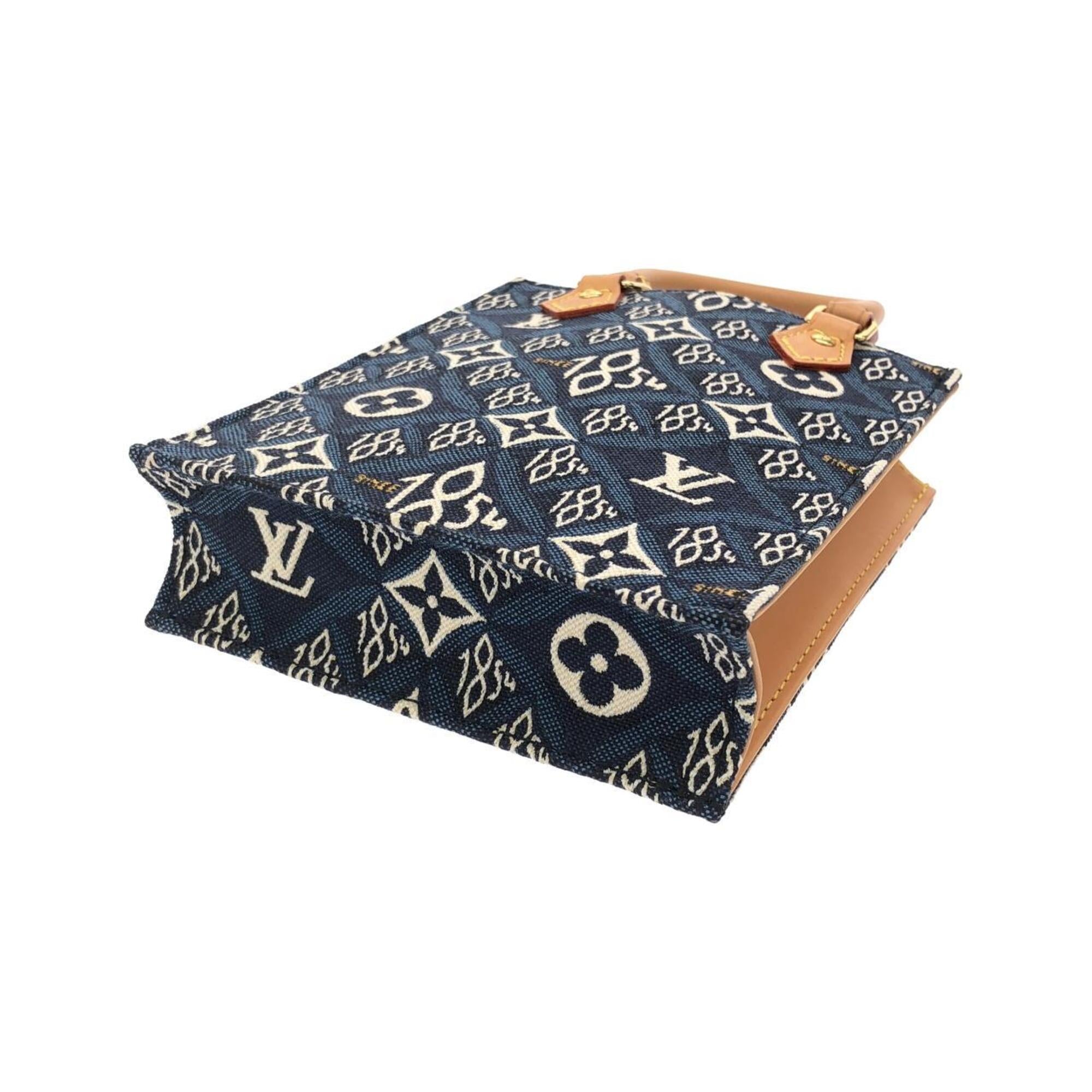 Louis Vuitton Blue Jacquard Handbag (Pre-Owned)