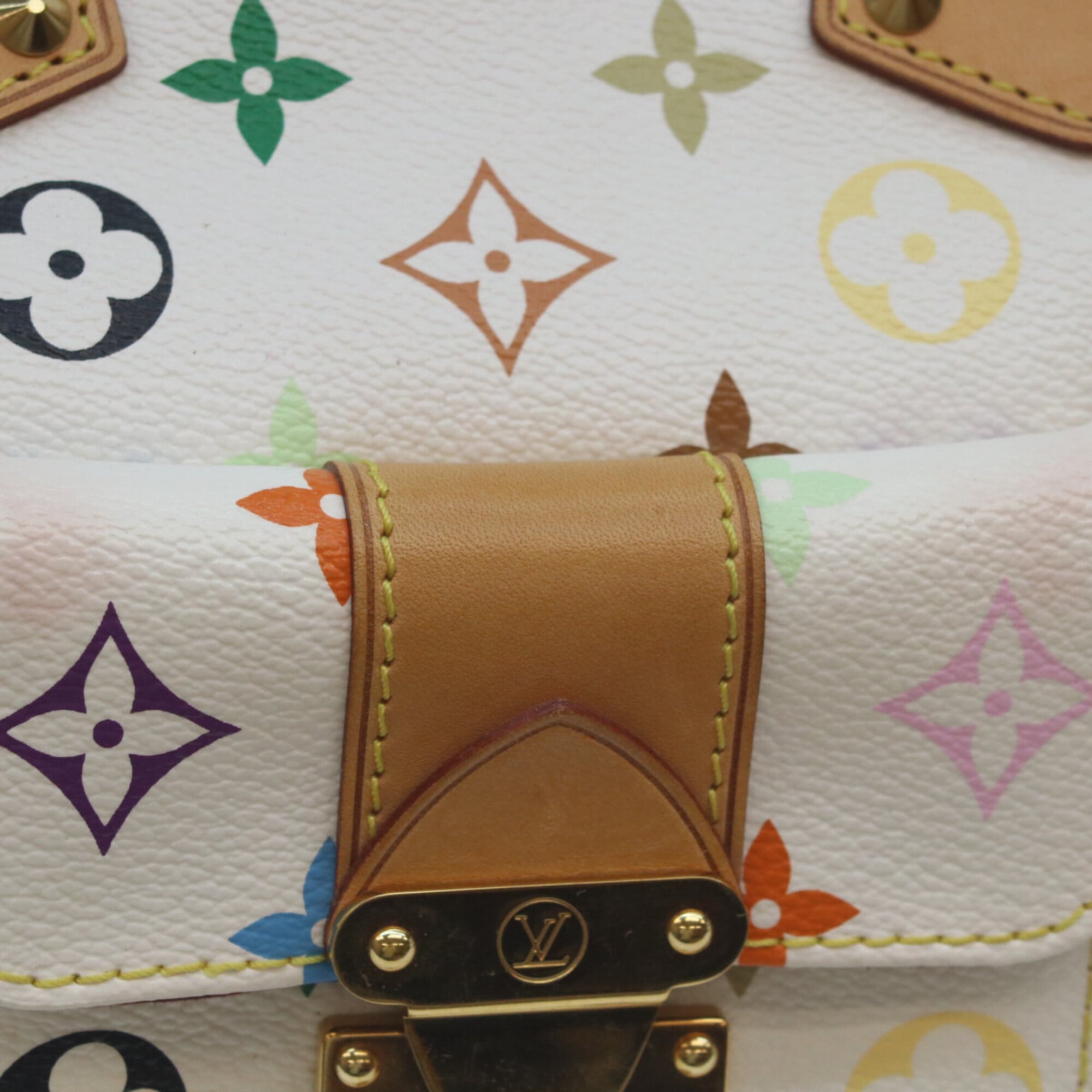 Louis Vuitton Monogram Multicolore Blanc White Monogram Multicolore Boston Bag (Pre-Owned)