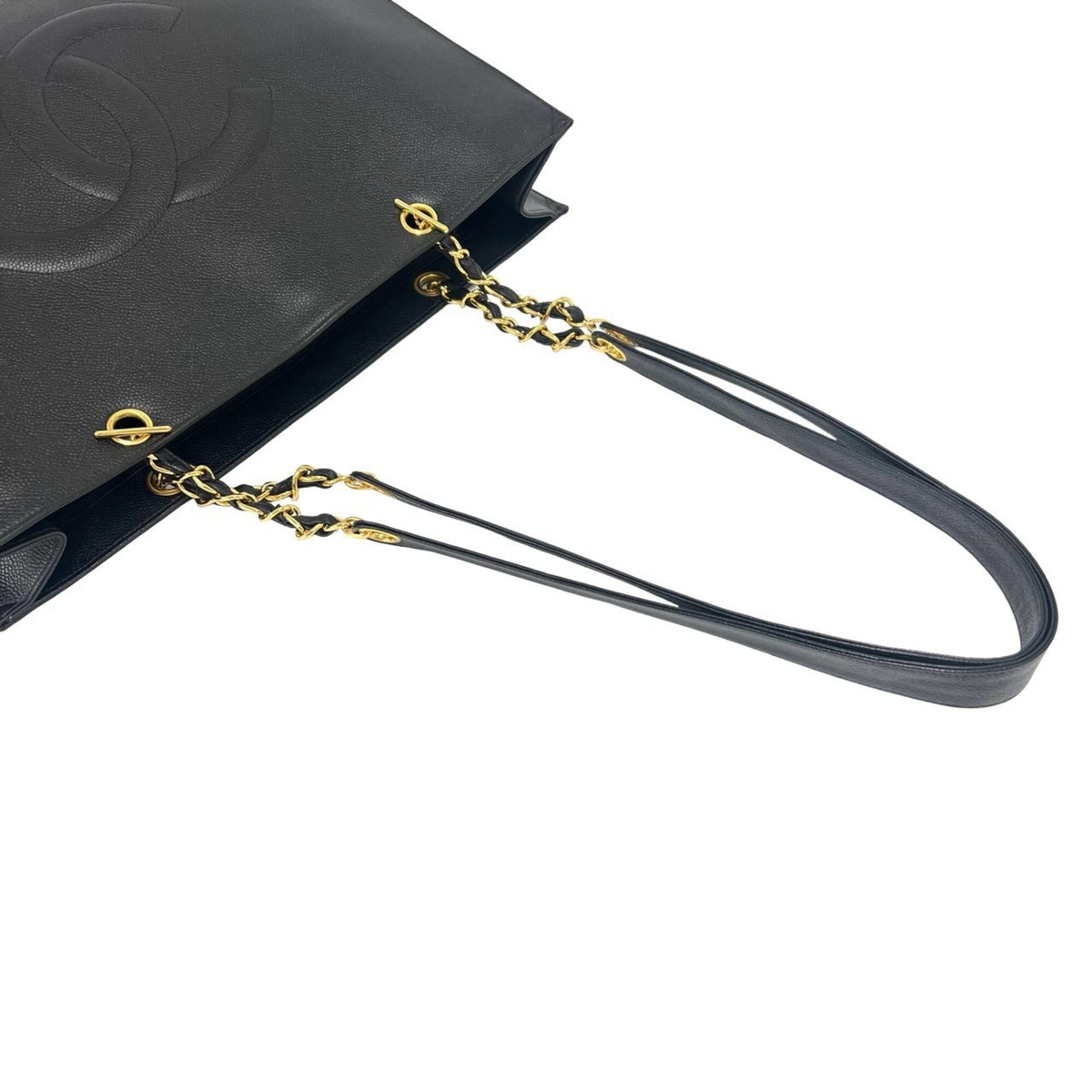 Chanel Black Grained Calfskin Tote Bag (Pre-Owned)
