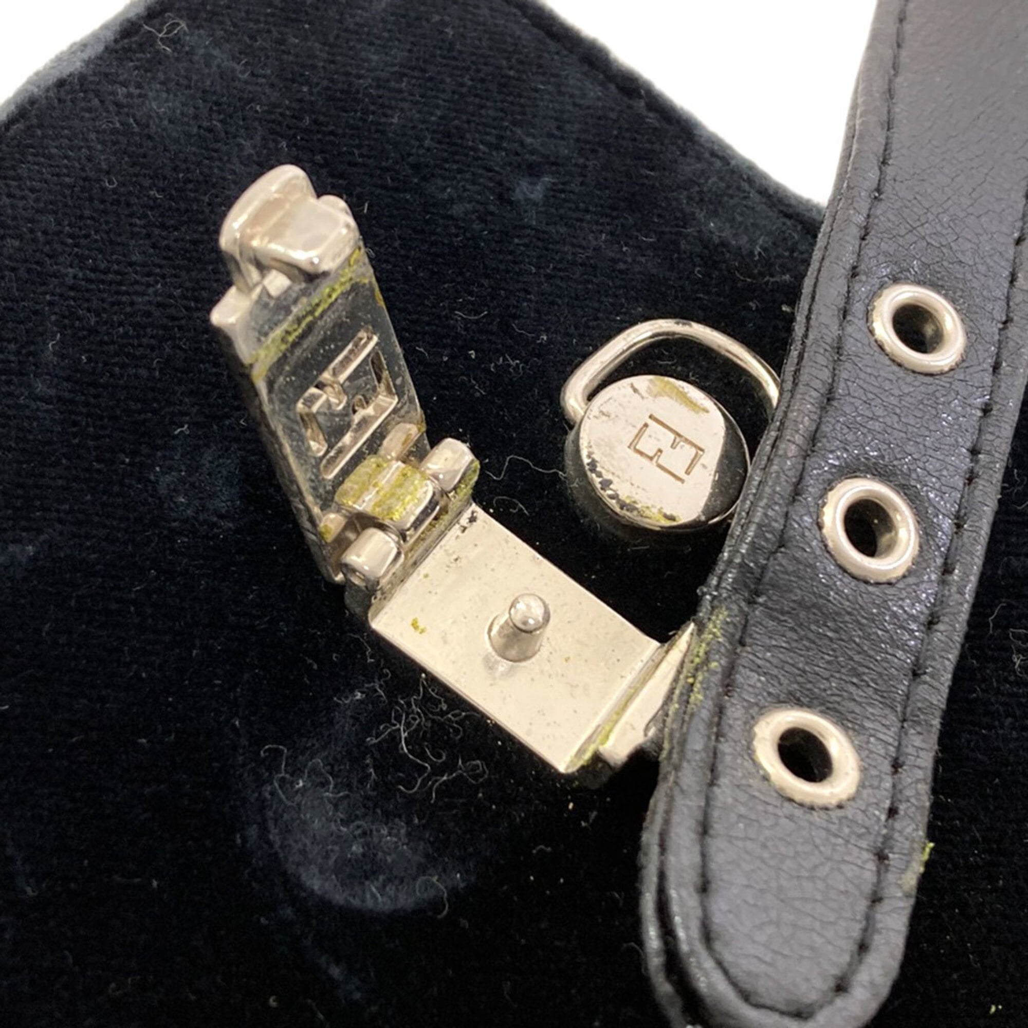 Fendi Black Suede Handbag (Pre-Owned)