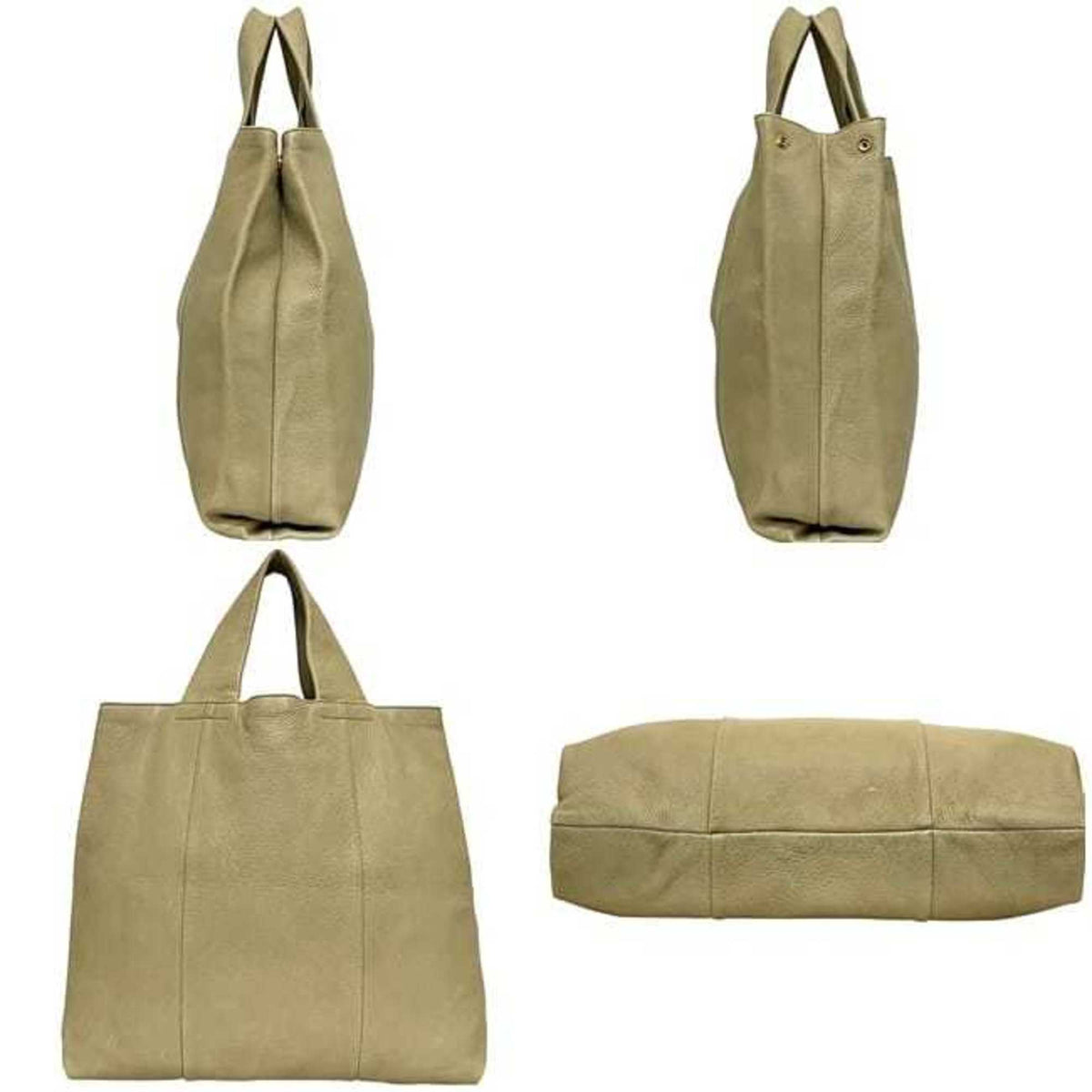 Prada Beige Leather Tote Bag (Pre-Owned)