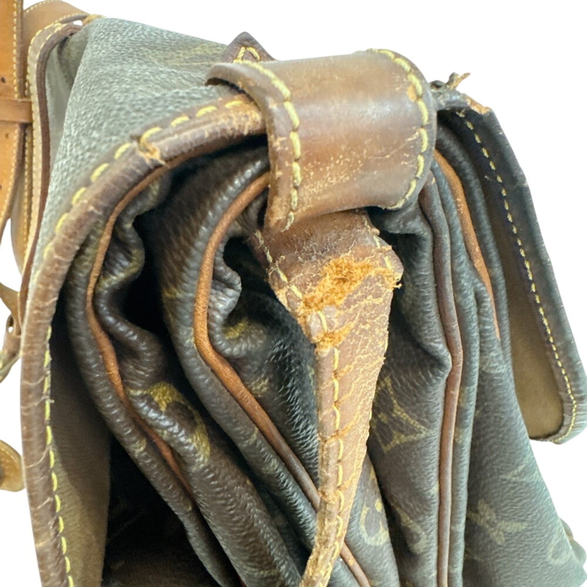 Louis Vuitton Brown Monogram Leather Shoulder Bag (Pre-Owned)