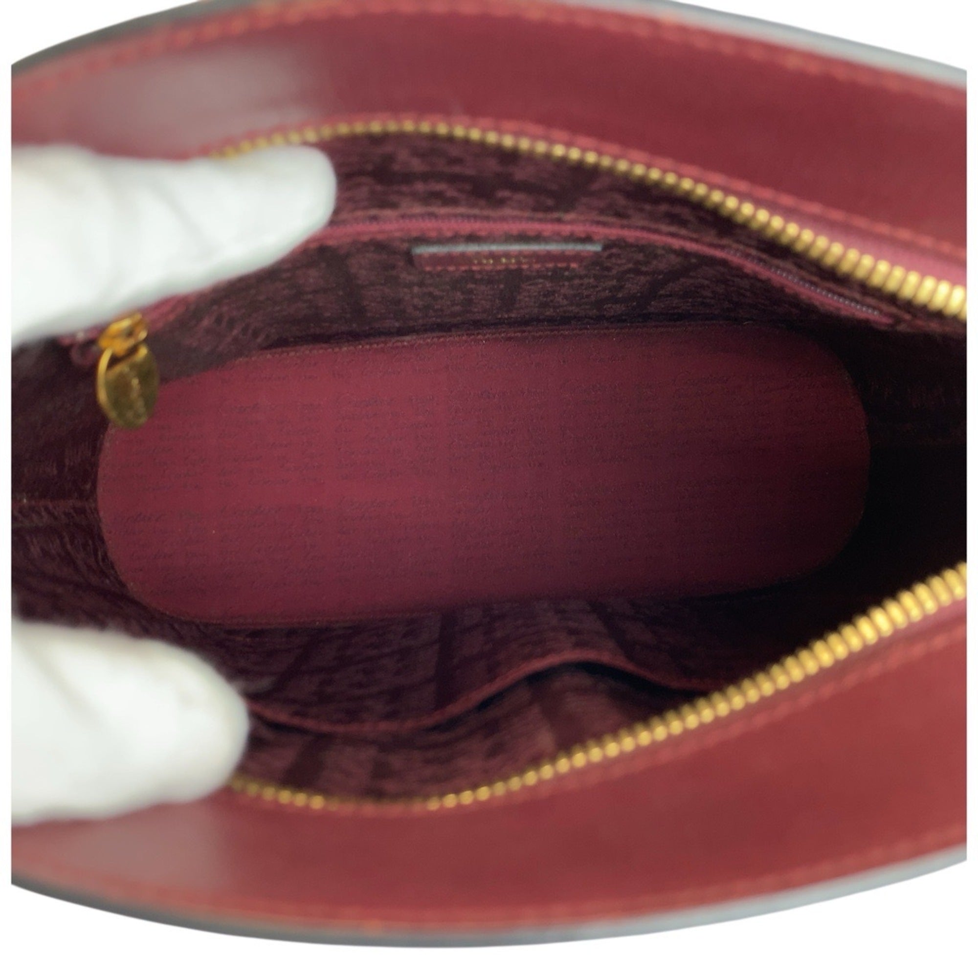 Cartier Bordeaux Leather Shoulder Bag (Pre-Owned)